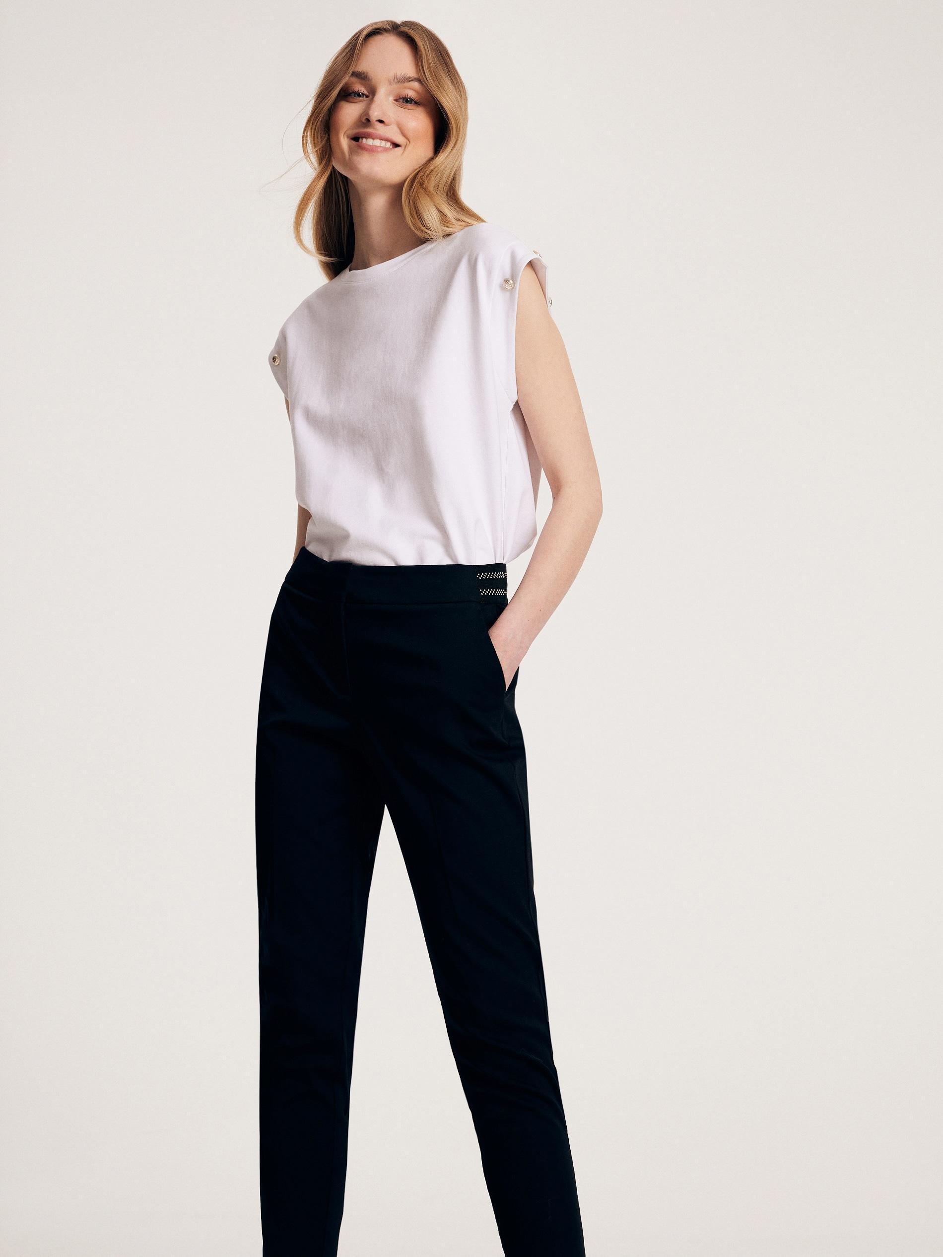 Black Trousers With Pressed Crease, , large image number 1