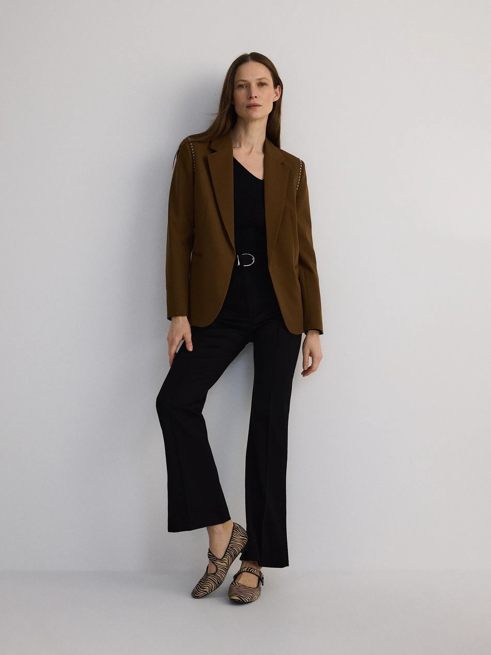 Black Blouse With Asymmetric Neckline, Black, large image number 4