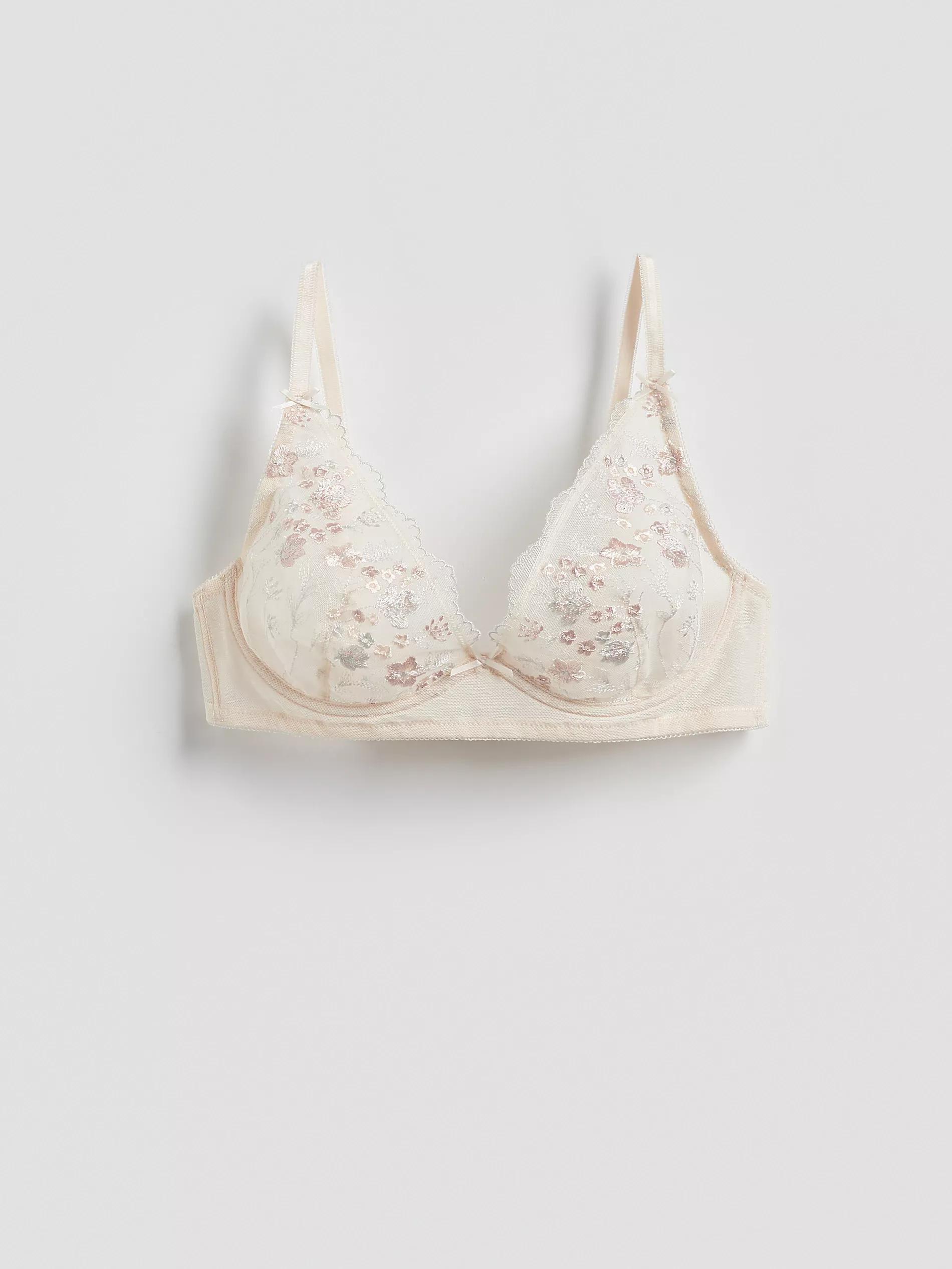 PASTEL PINK Soft bra with embroidery, Pink, large image number 4