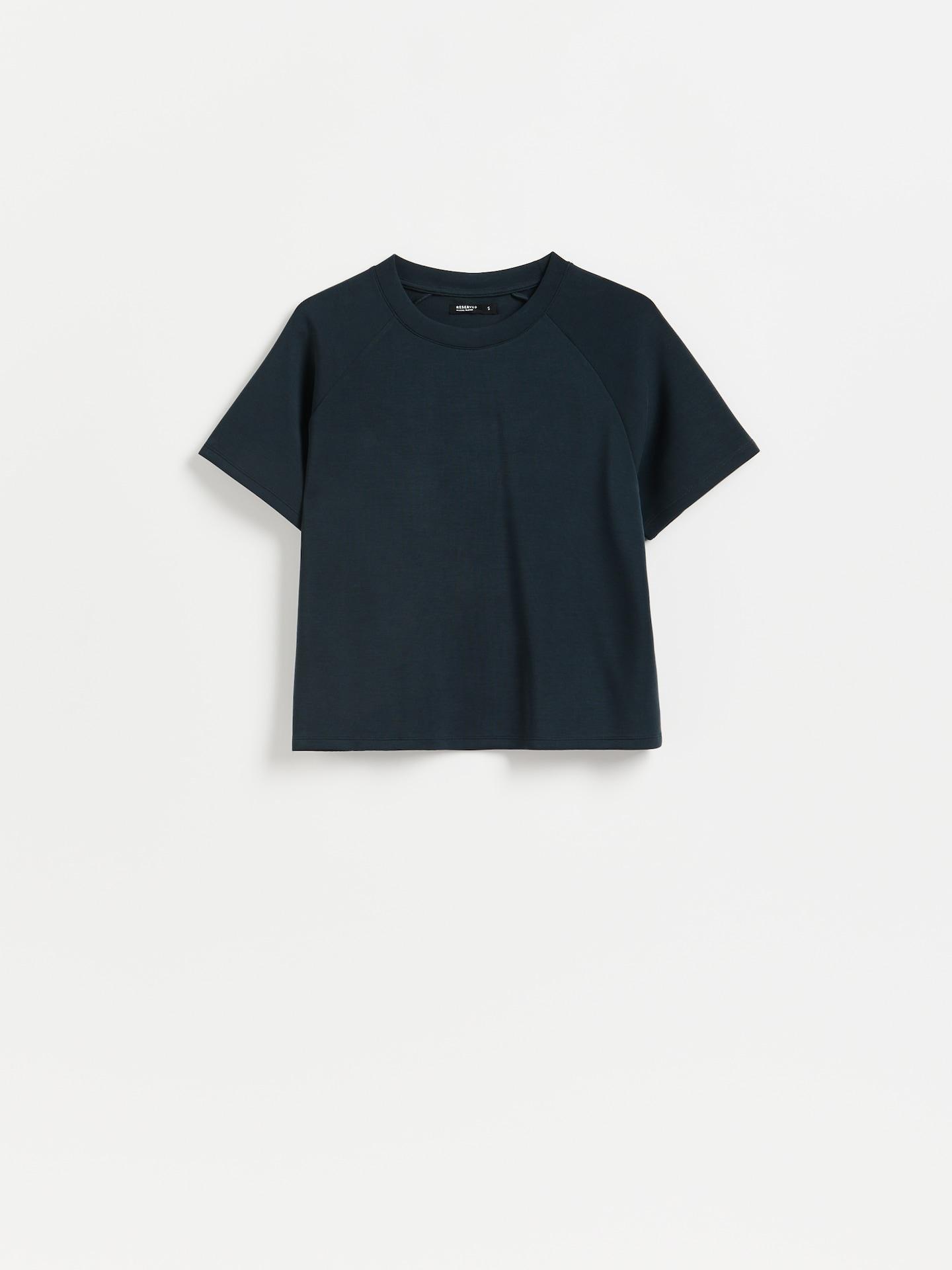 Blue Boxy Modal T-Shirt, Navy, large image number 4