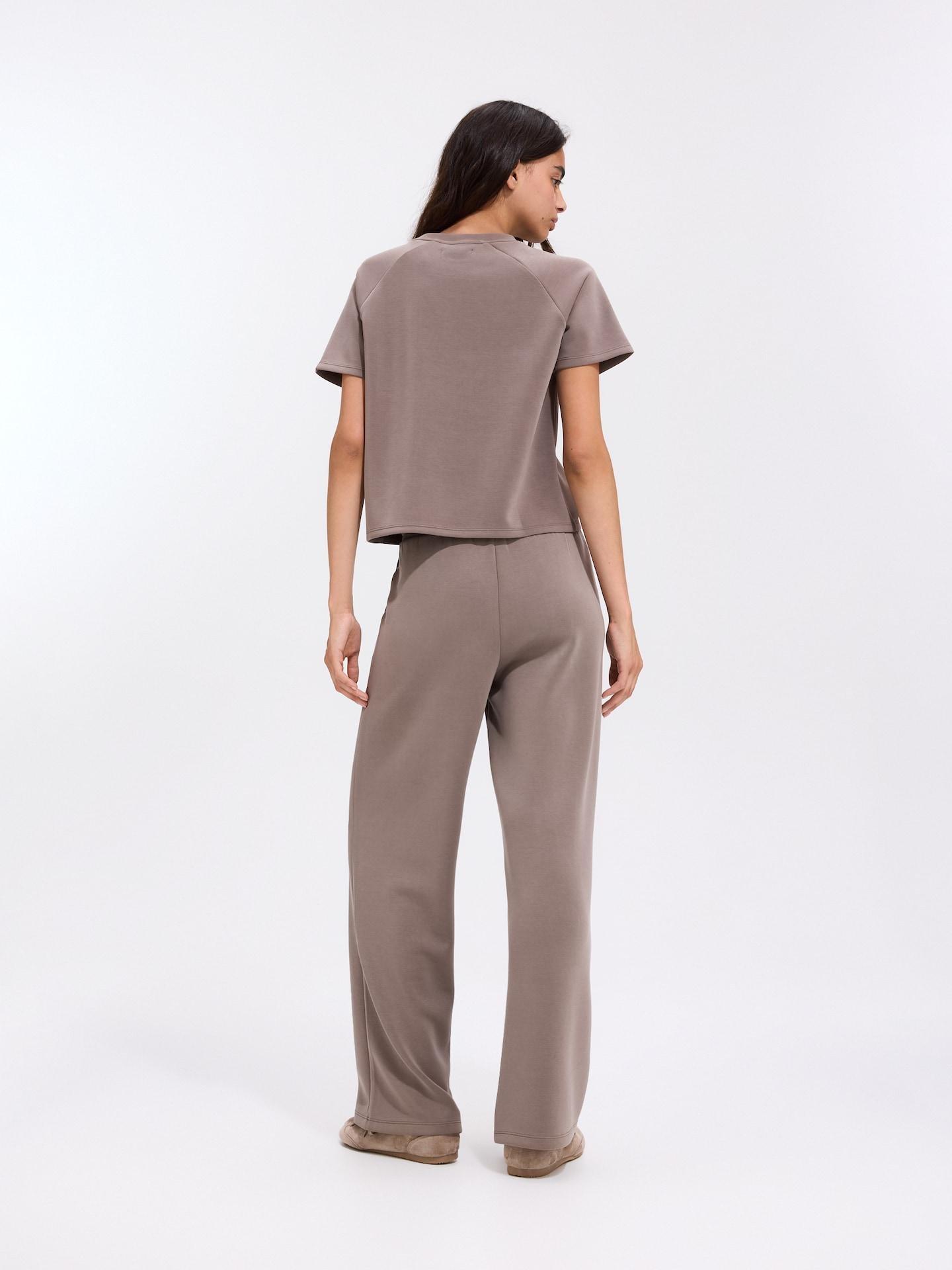 Brown Boxy Modal T-Shirt, Brown, large image number 2