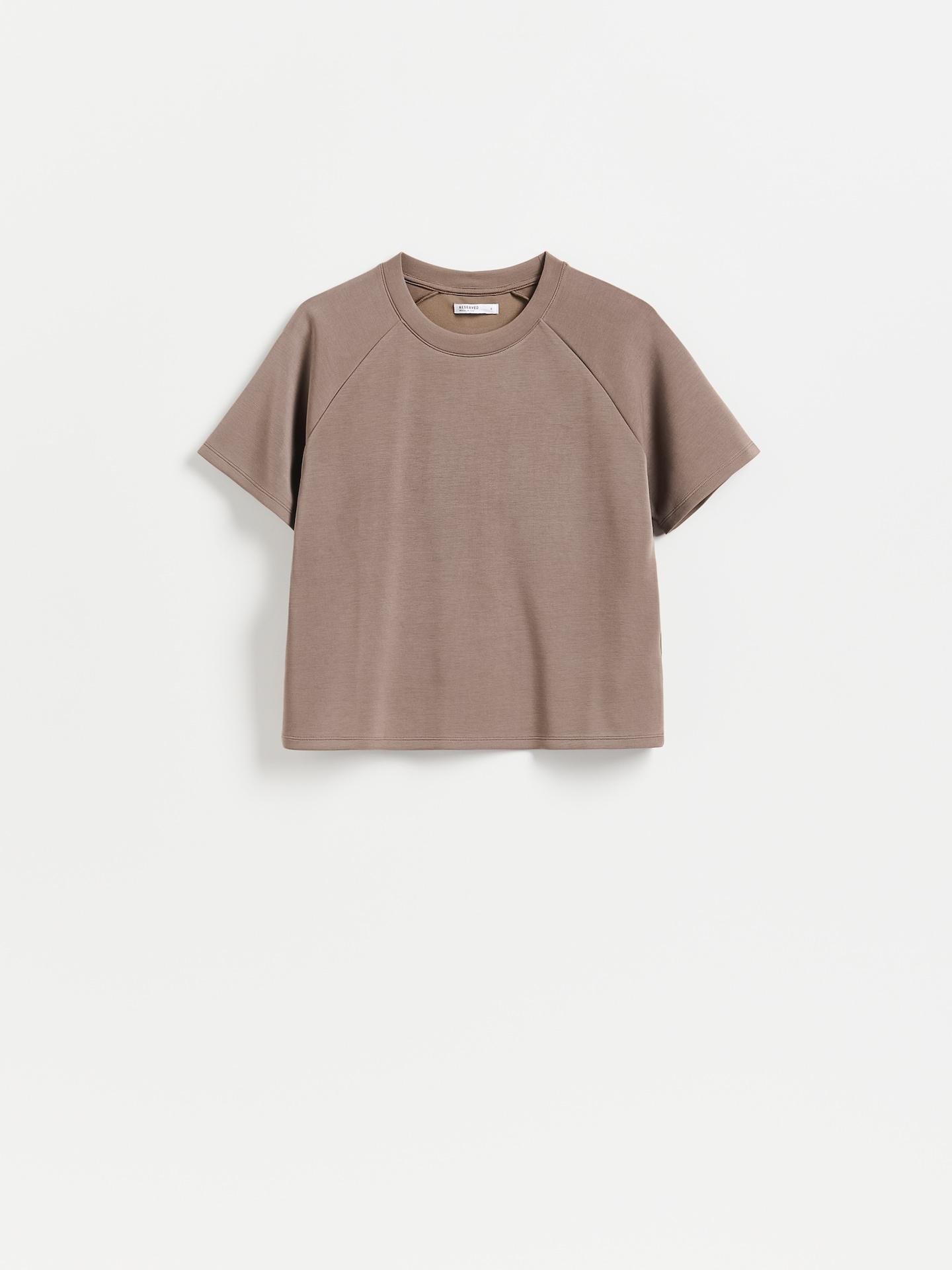 Brown Boxy Modal T-Shirt, Brown, large image number 3