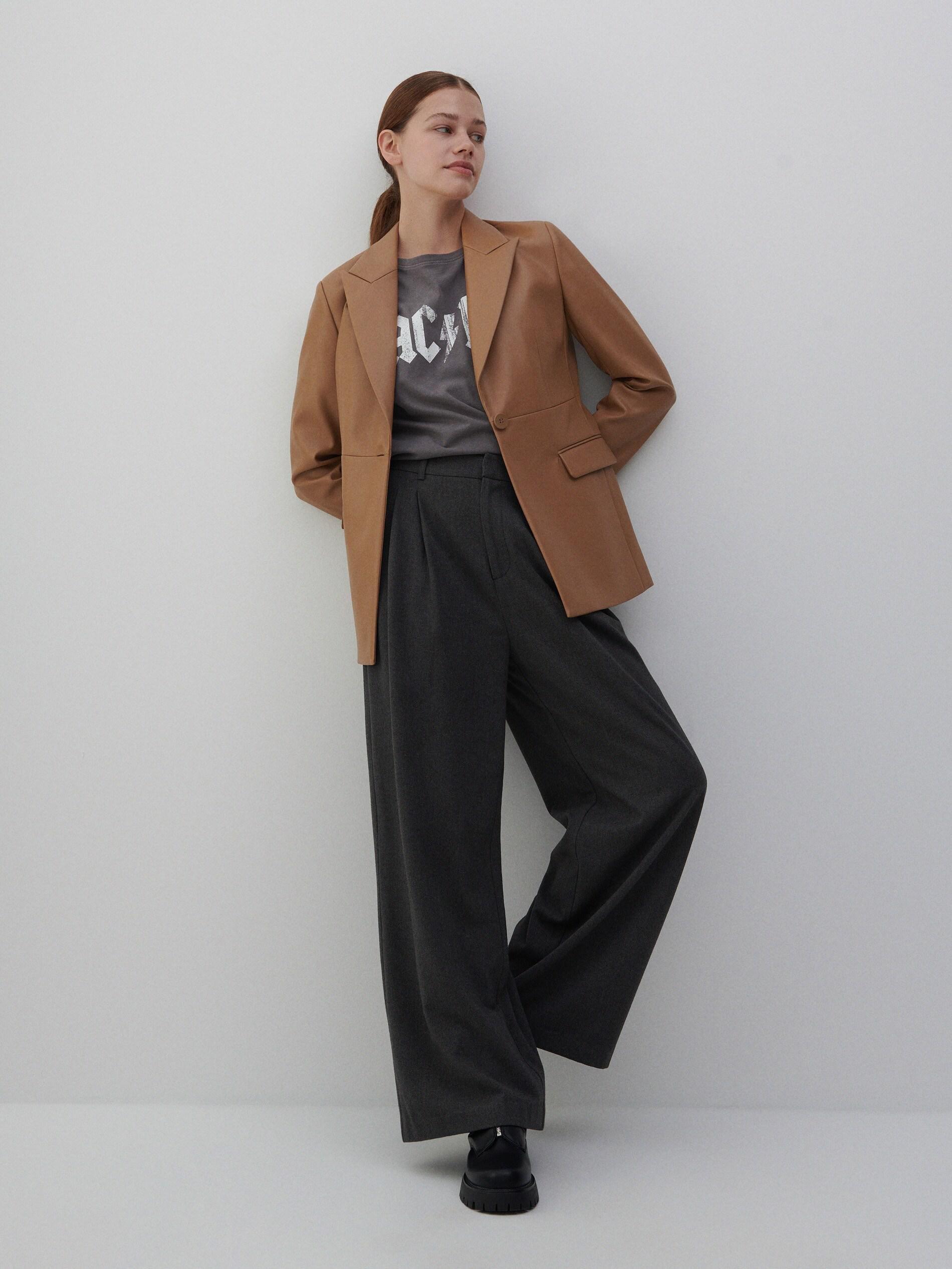 Dark Grey Viscose Pants, Women, , large image number 0