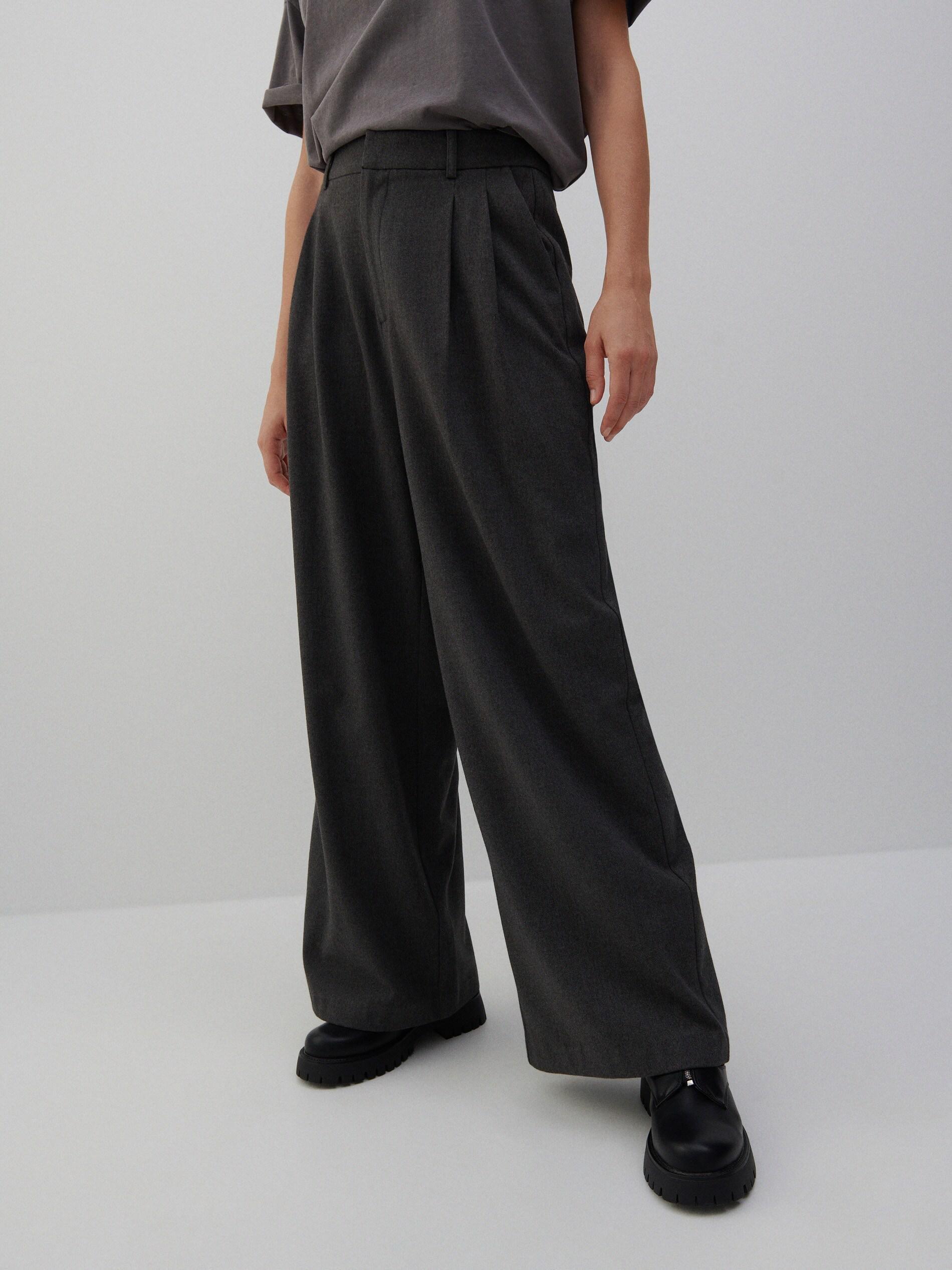 Dark Grey Viscose Pants, Women, , large image number 1