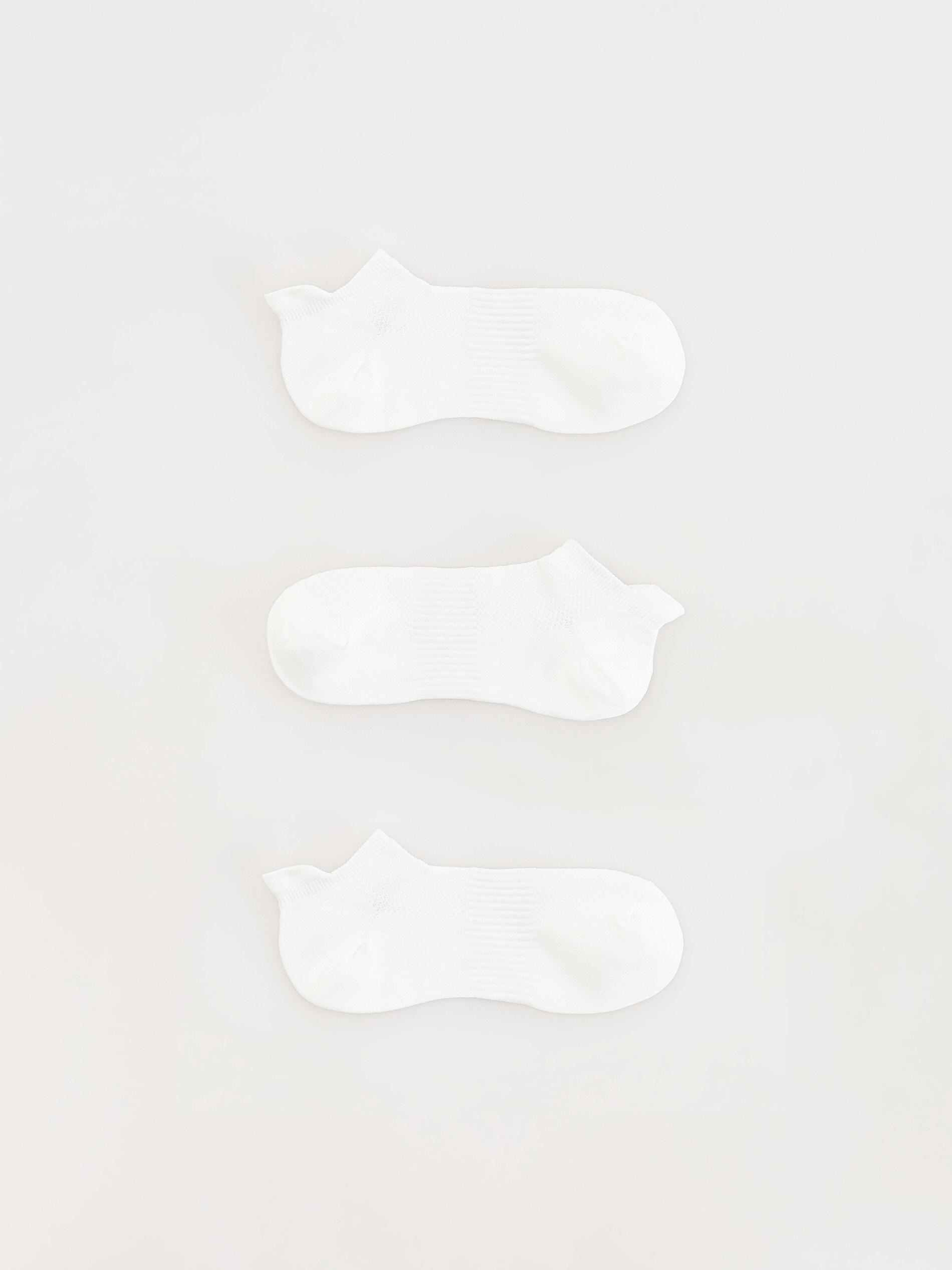 White Set Of 3 Socks, , large image number 0