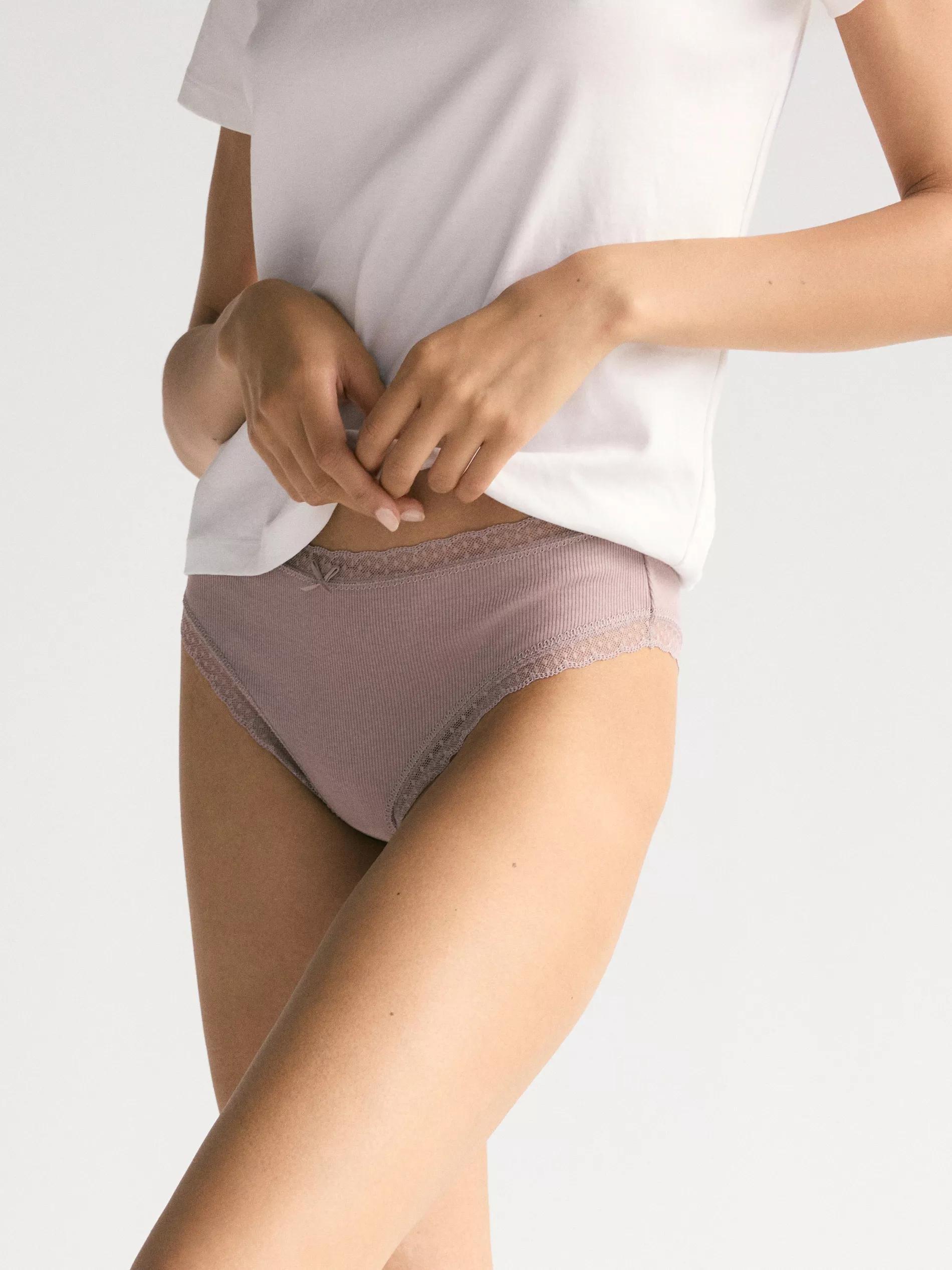 Beige Hipster Panties 3-Pack, Ivory, large image number 1