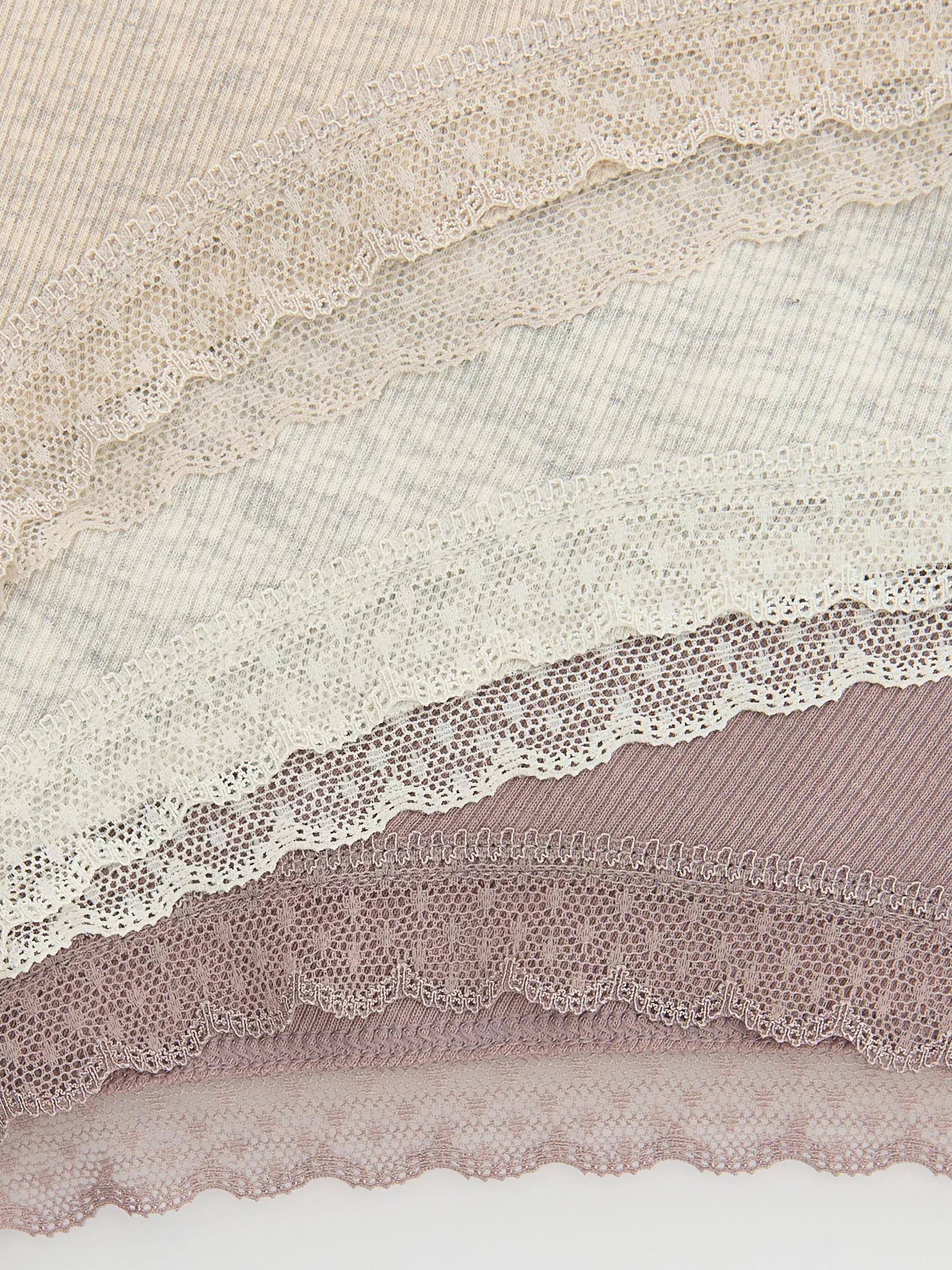 Beige Hipster Panties 3-Pack, Ivory, large image number 4
