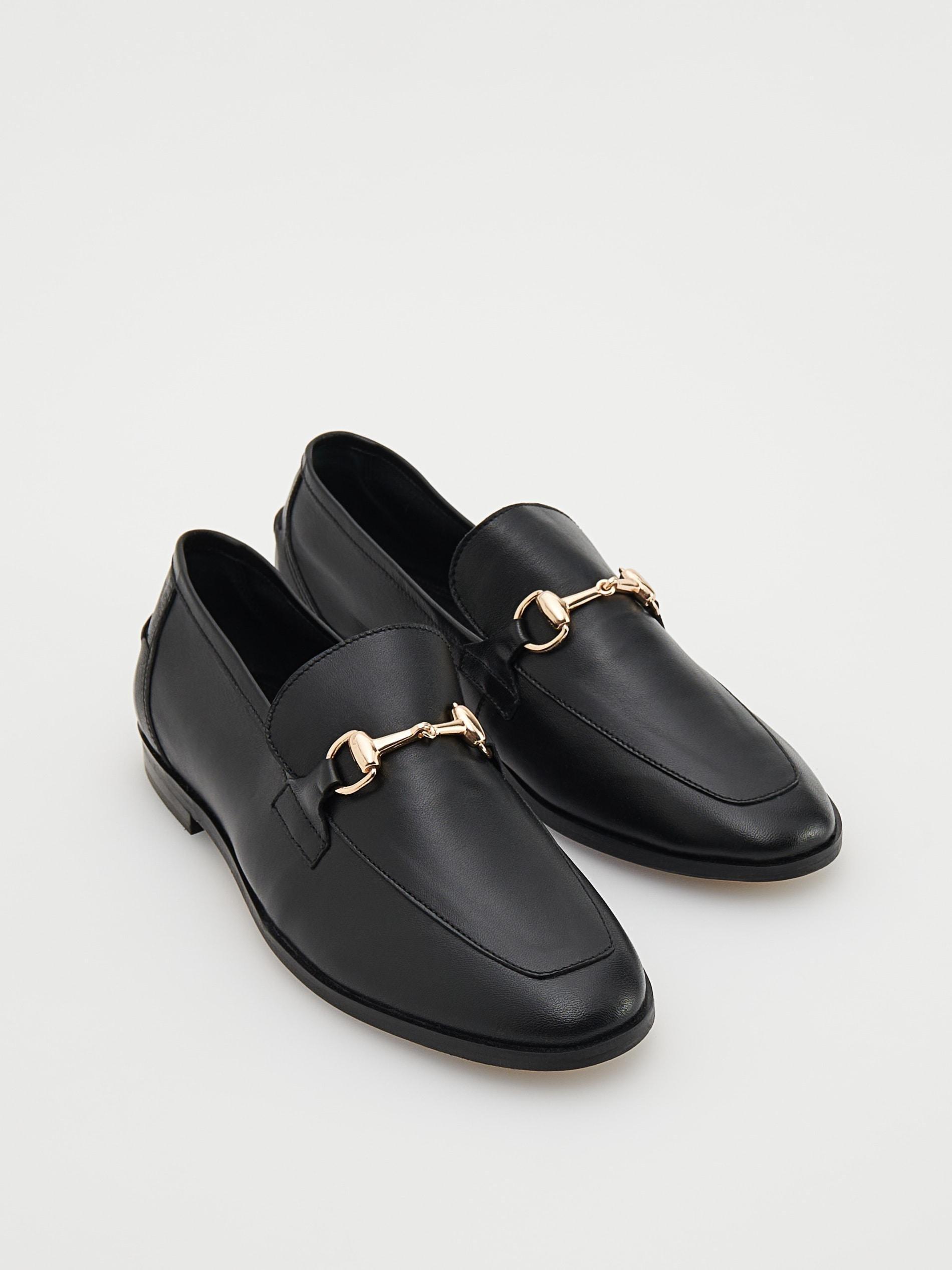 Black Leather Loafers, , large image number 2