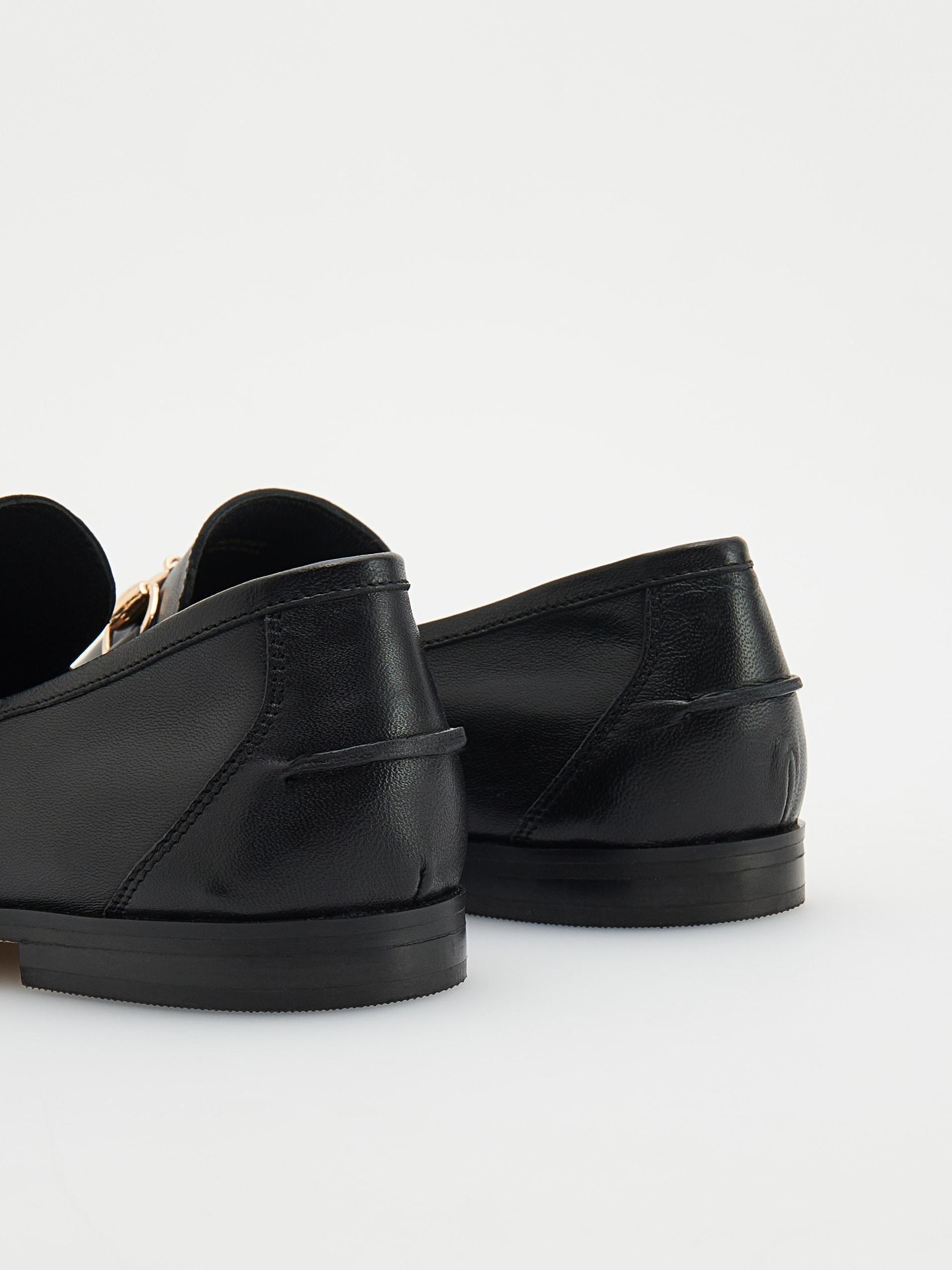 Black Leather Loafers, , large image number 3