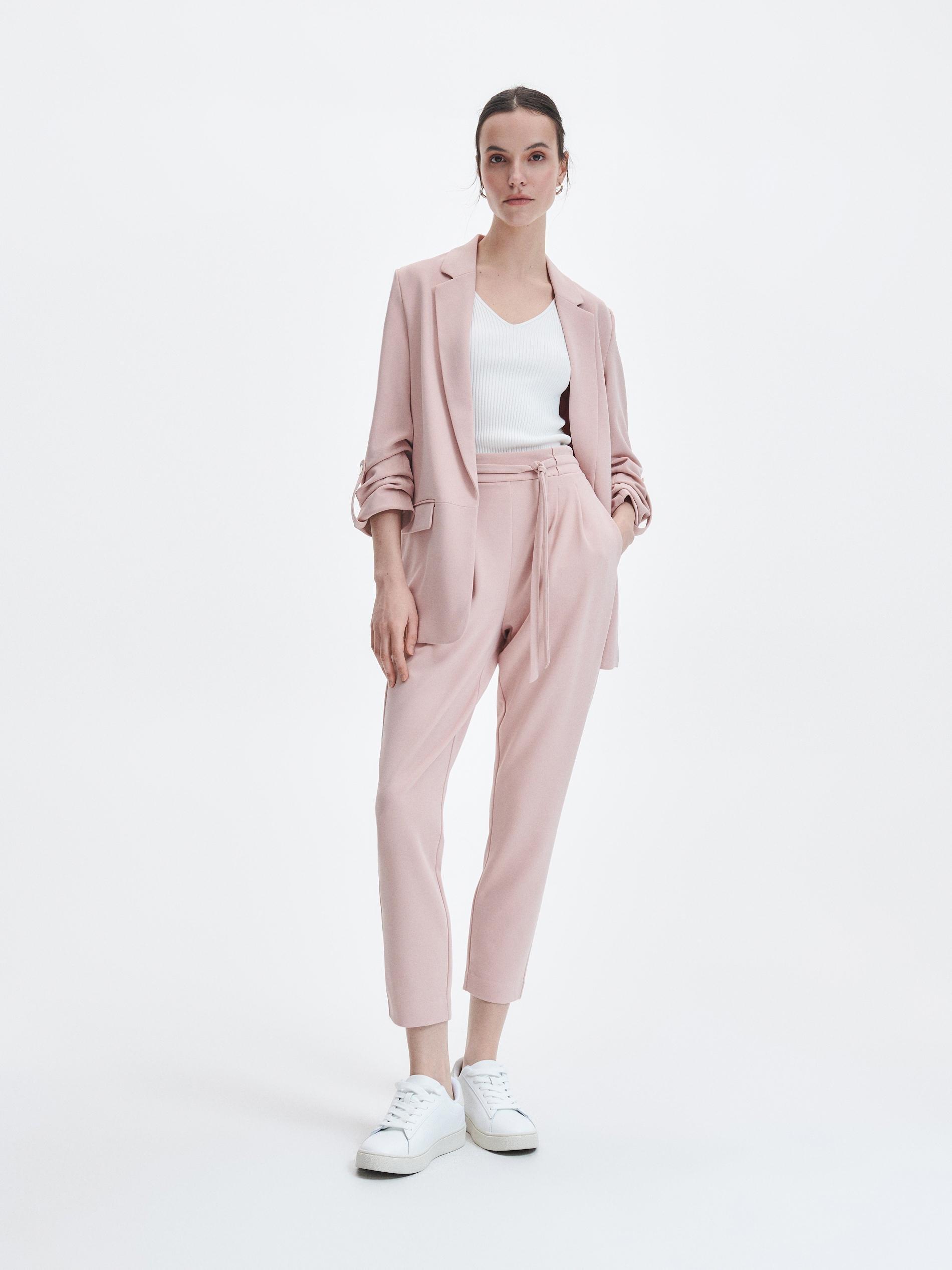 Pink Plain Trousers, , large image number 0