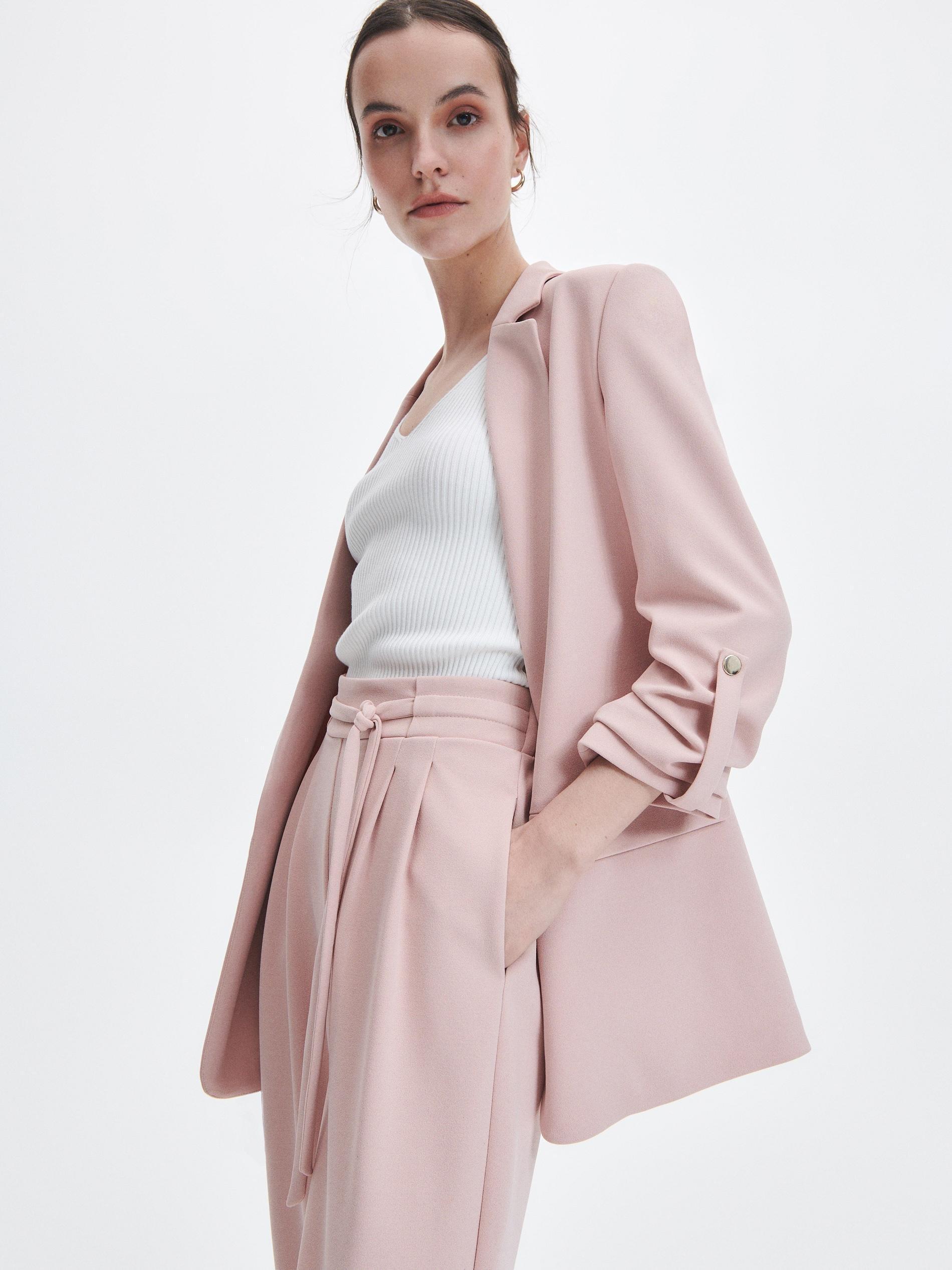 Pink Plain Trousers, , large image number 2