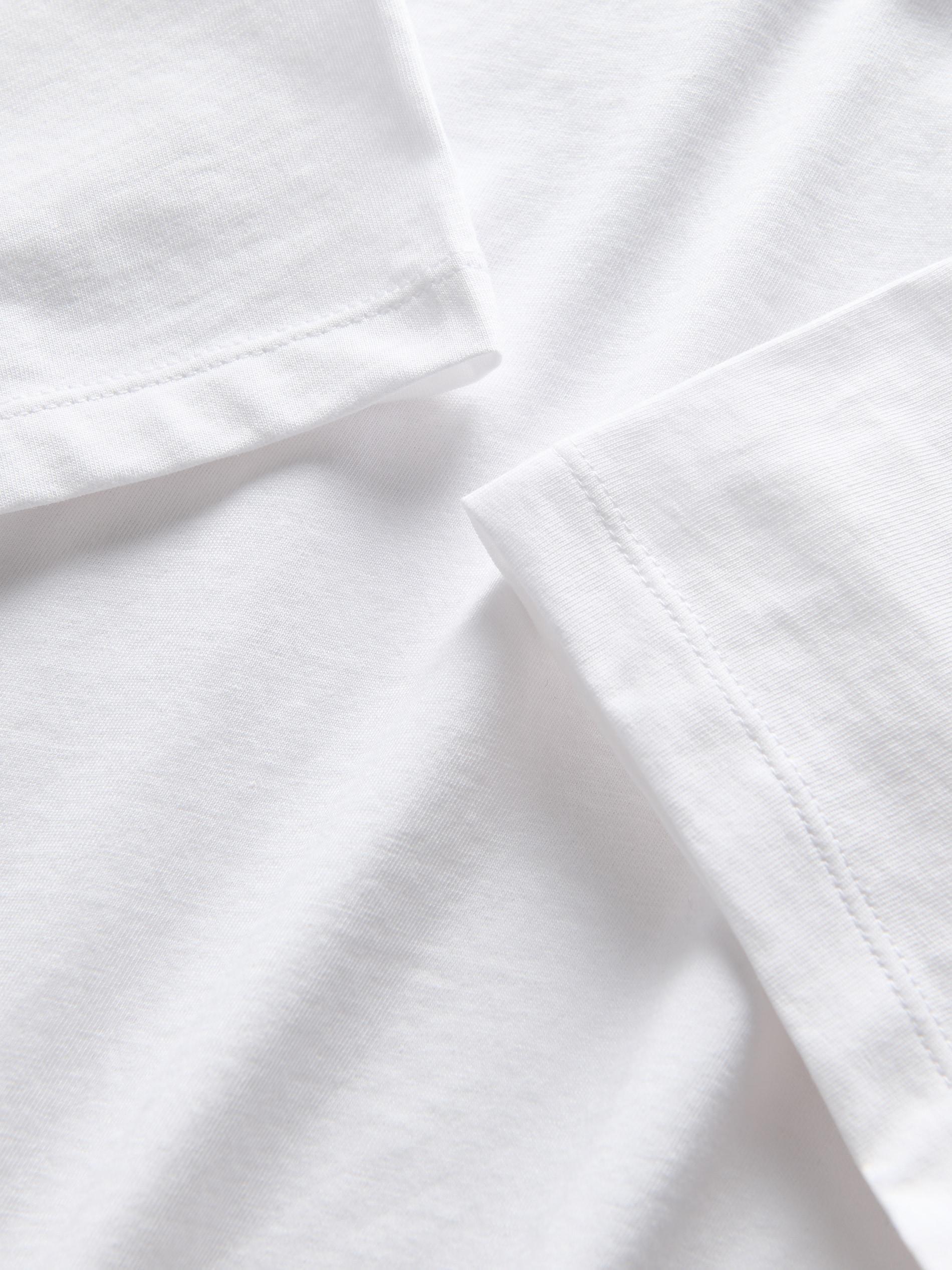 تيشيرتات قطن أبيض (عبوة 2), White, medium