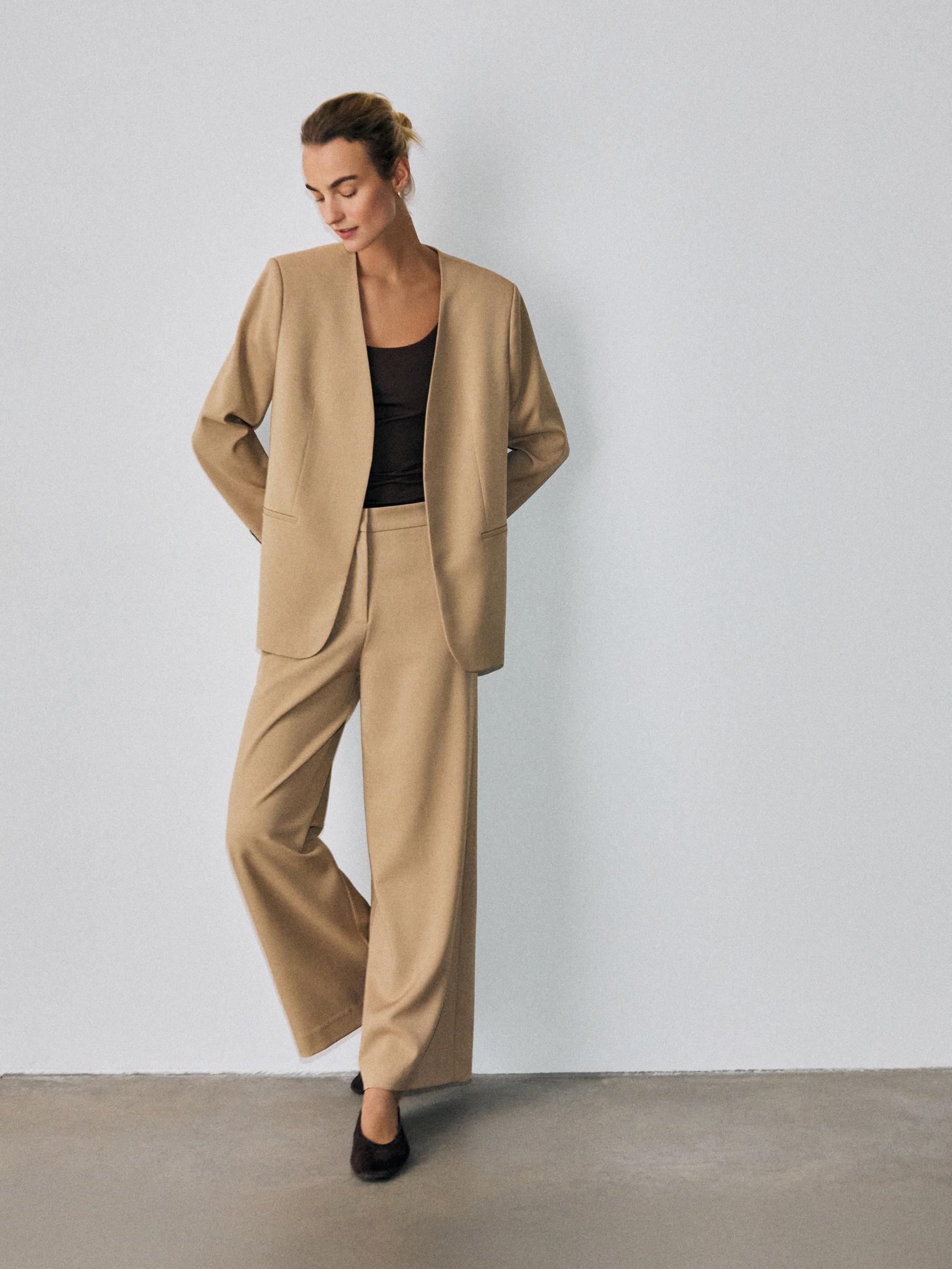 LADIES` BLAZER BEIGE, Beige, medium