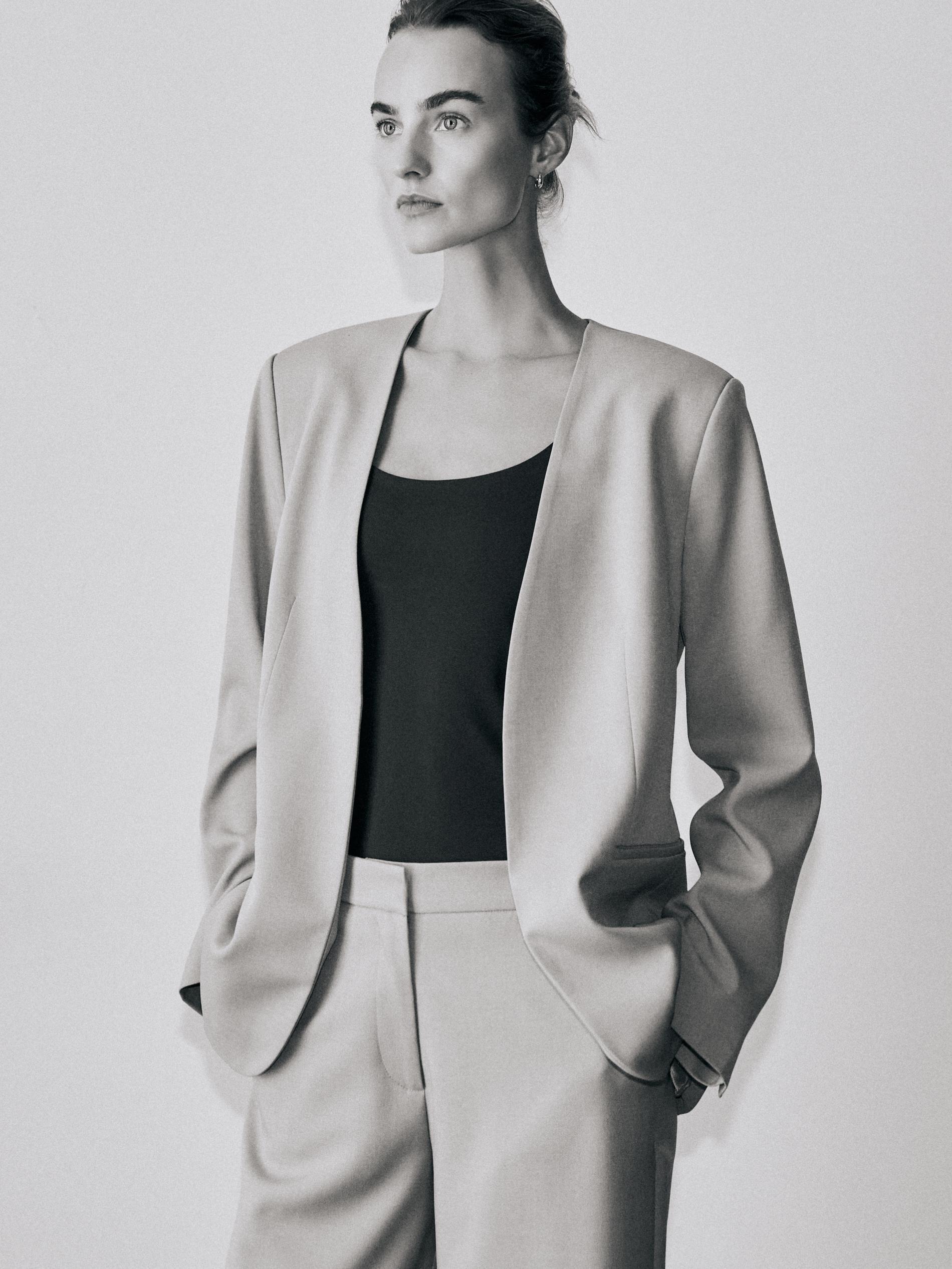 LADIES` BLAZER BEIGE, Beige, large image number 3