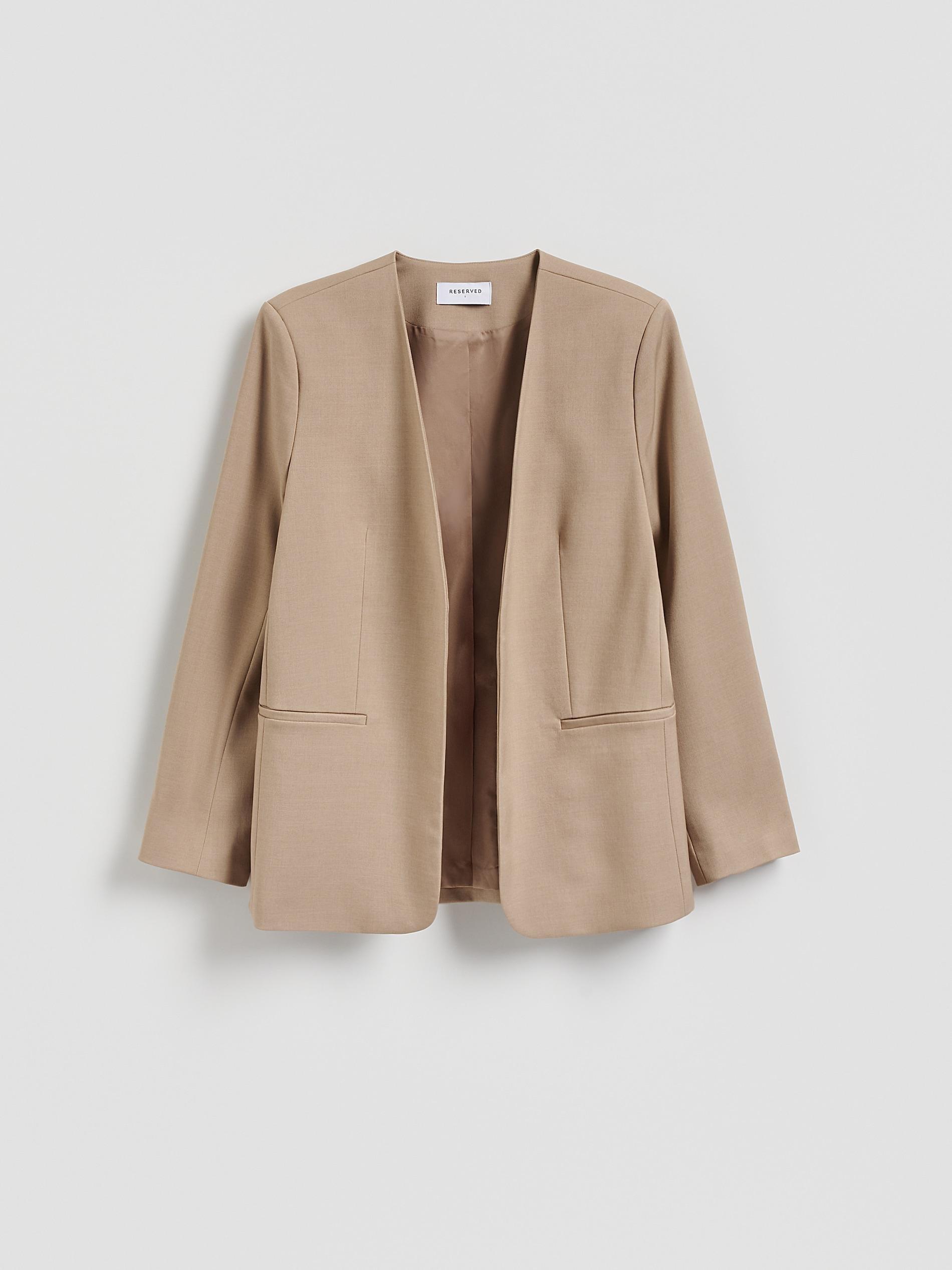 LADIES` BLAZER BEIGE, Beige, large image number 4