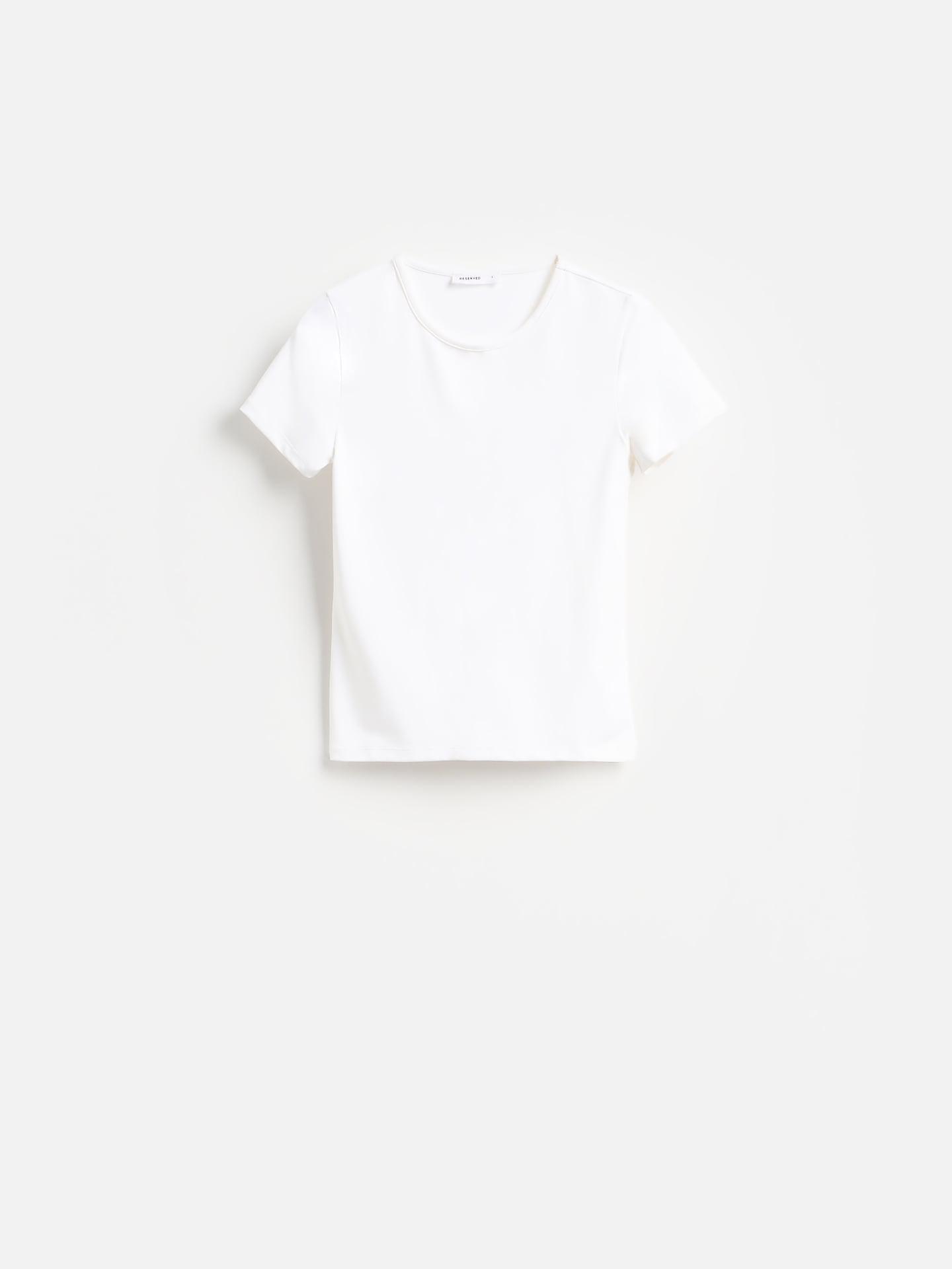 White Slim Fit T-Shirt, White, large image number 4