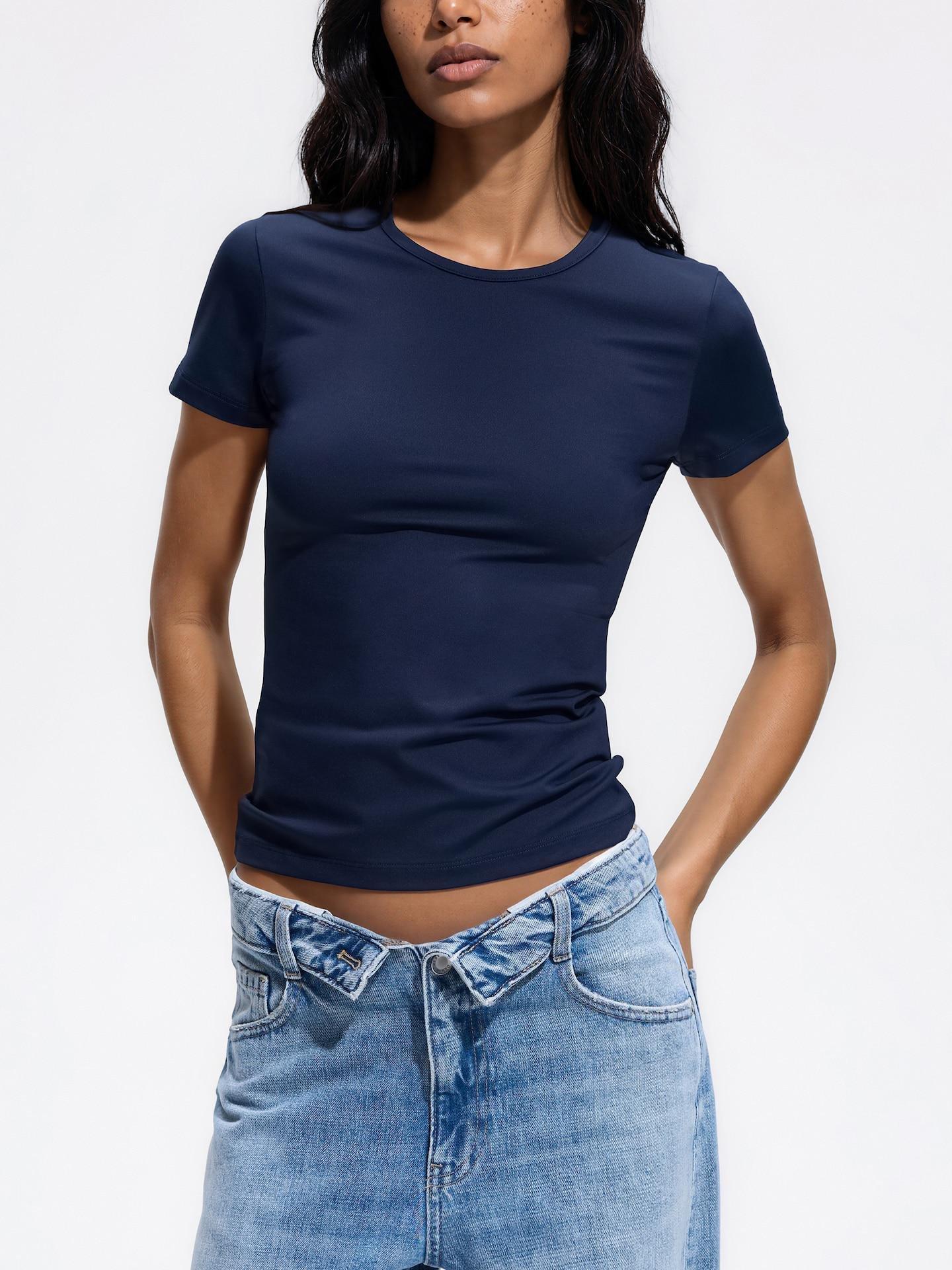 Blue Slim Fit T-Shirt, Navy, medium
