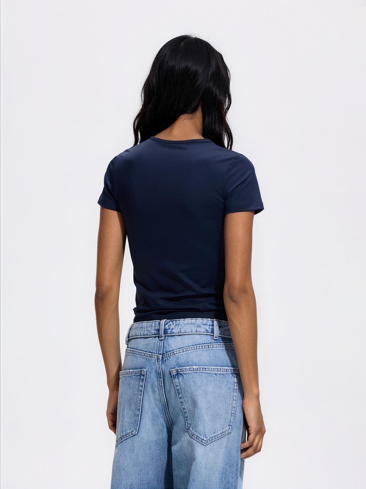 Blue Slim Fit T-Shirt, Navy, medium