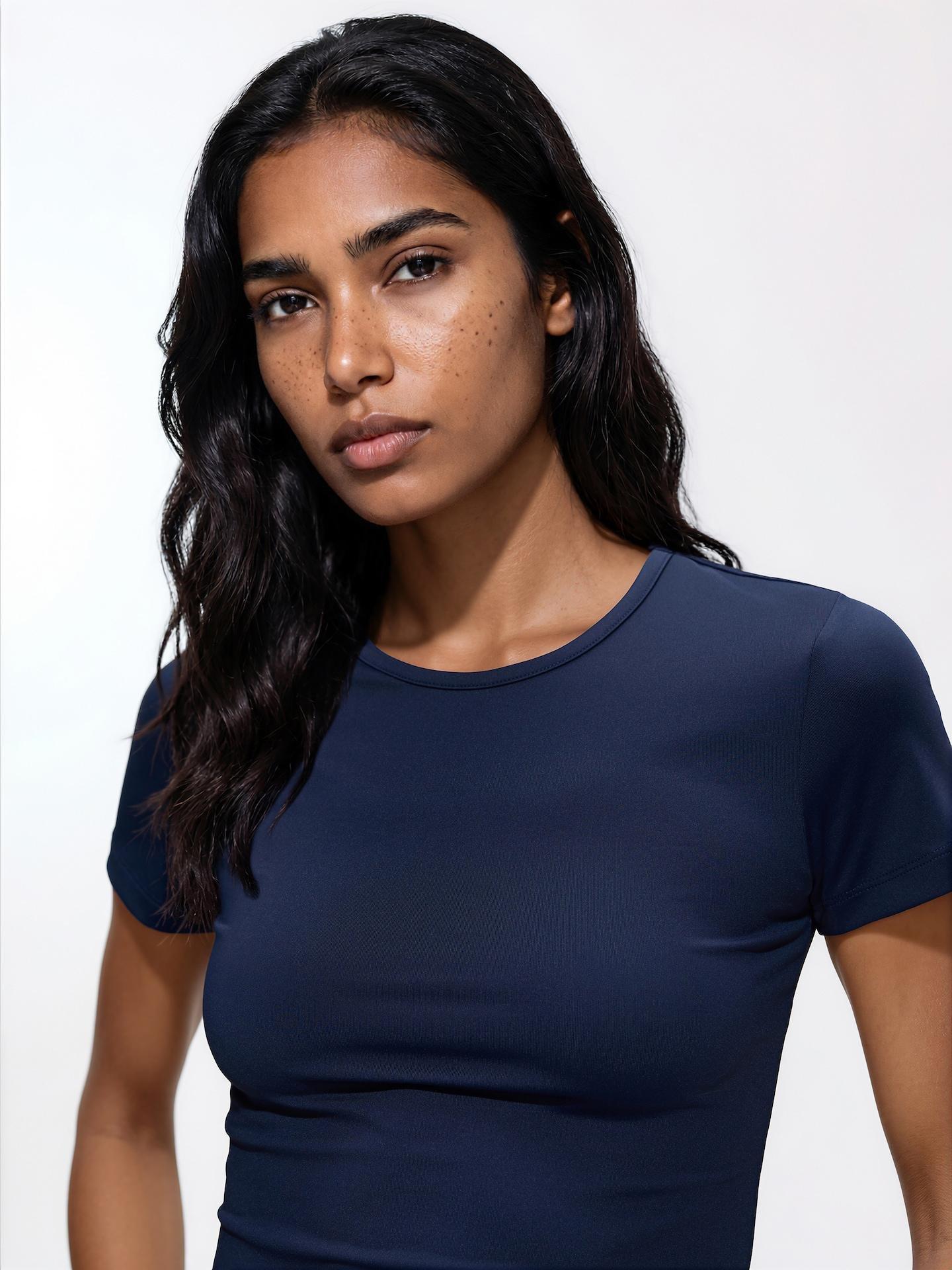 Blue Slim Fit T-Shirt, Navy, large image number 3