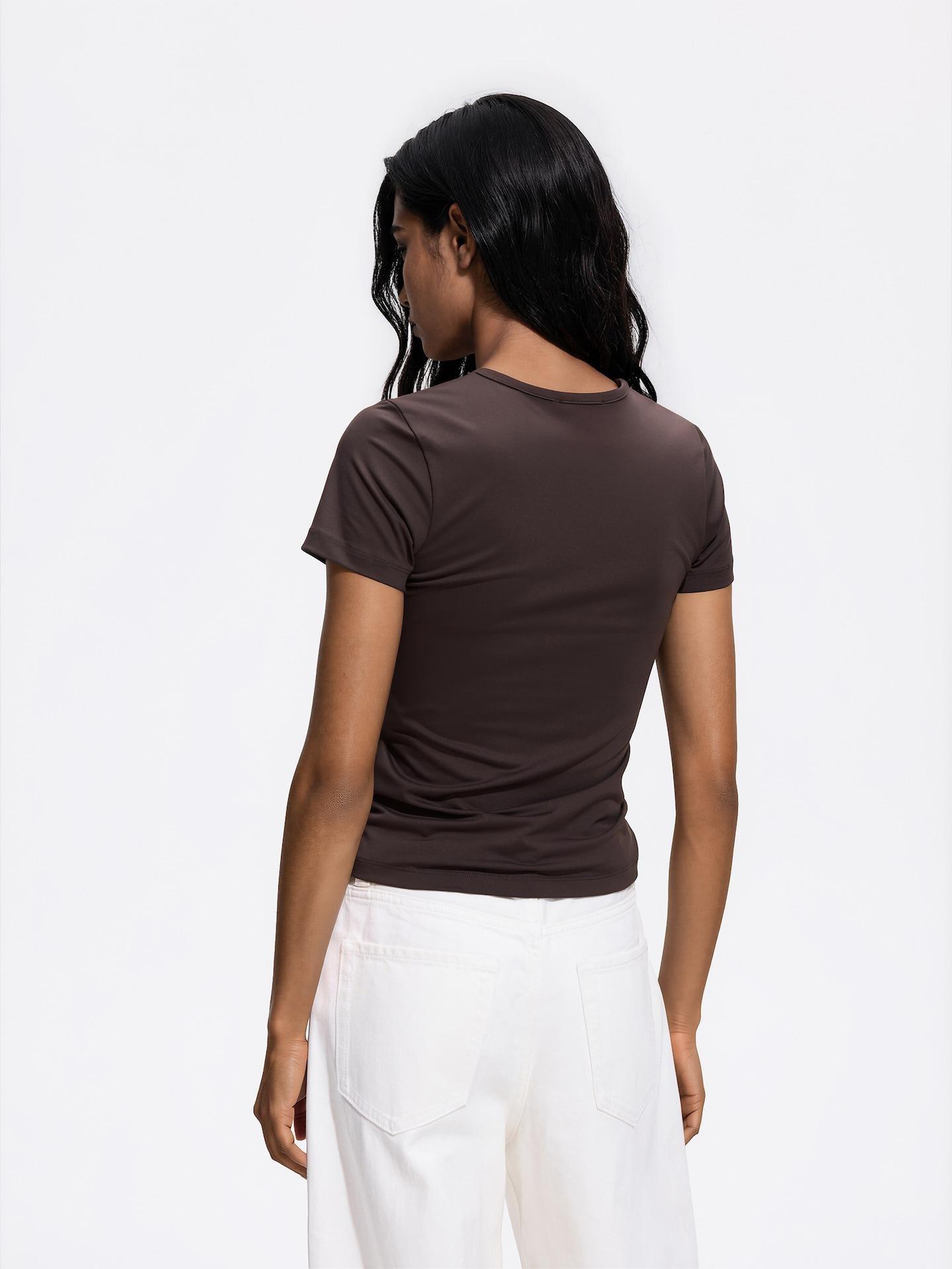 Brown Slim Fit T-Shirt, Brown, large image number 3