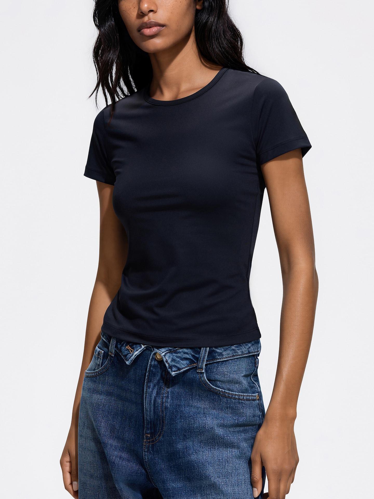 Black Slim Fit T-Shirt, Black, medium
