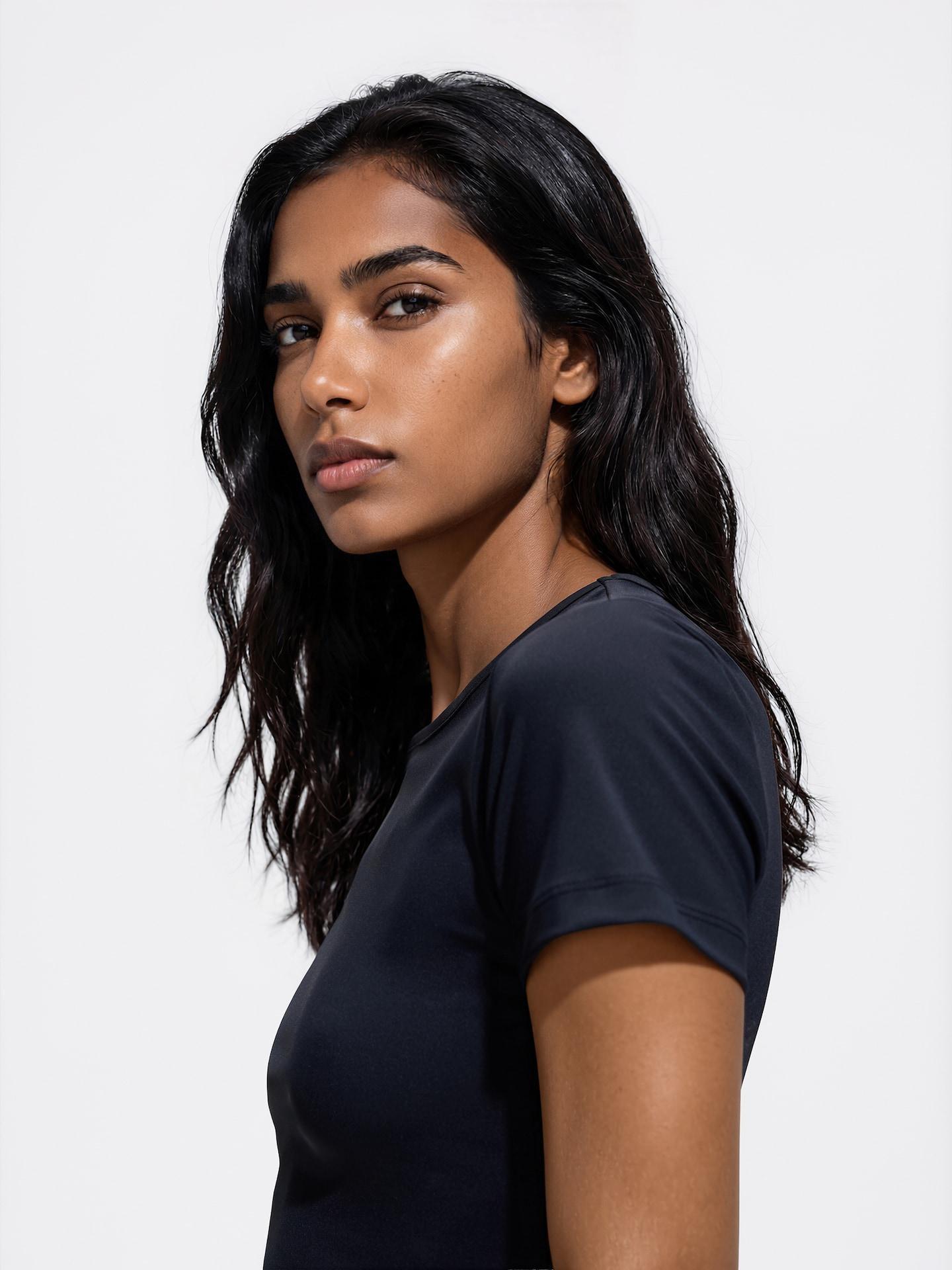 Black Slim Fit T-Shirt, Black, medium