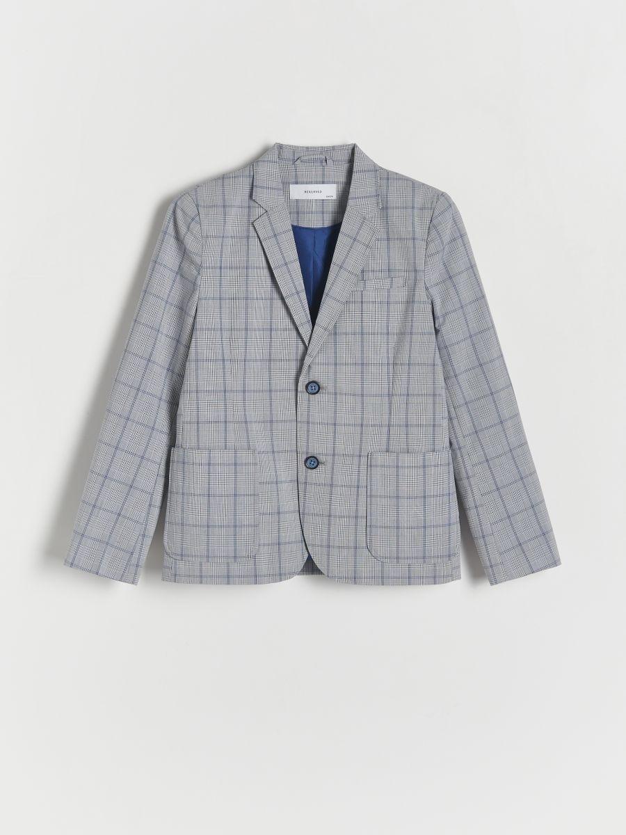 Blue Elegant Check Blazer, , large image number 2