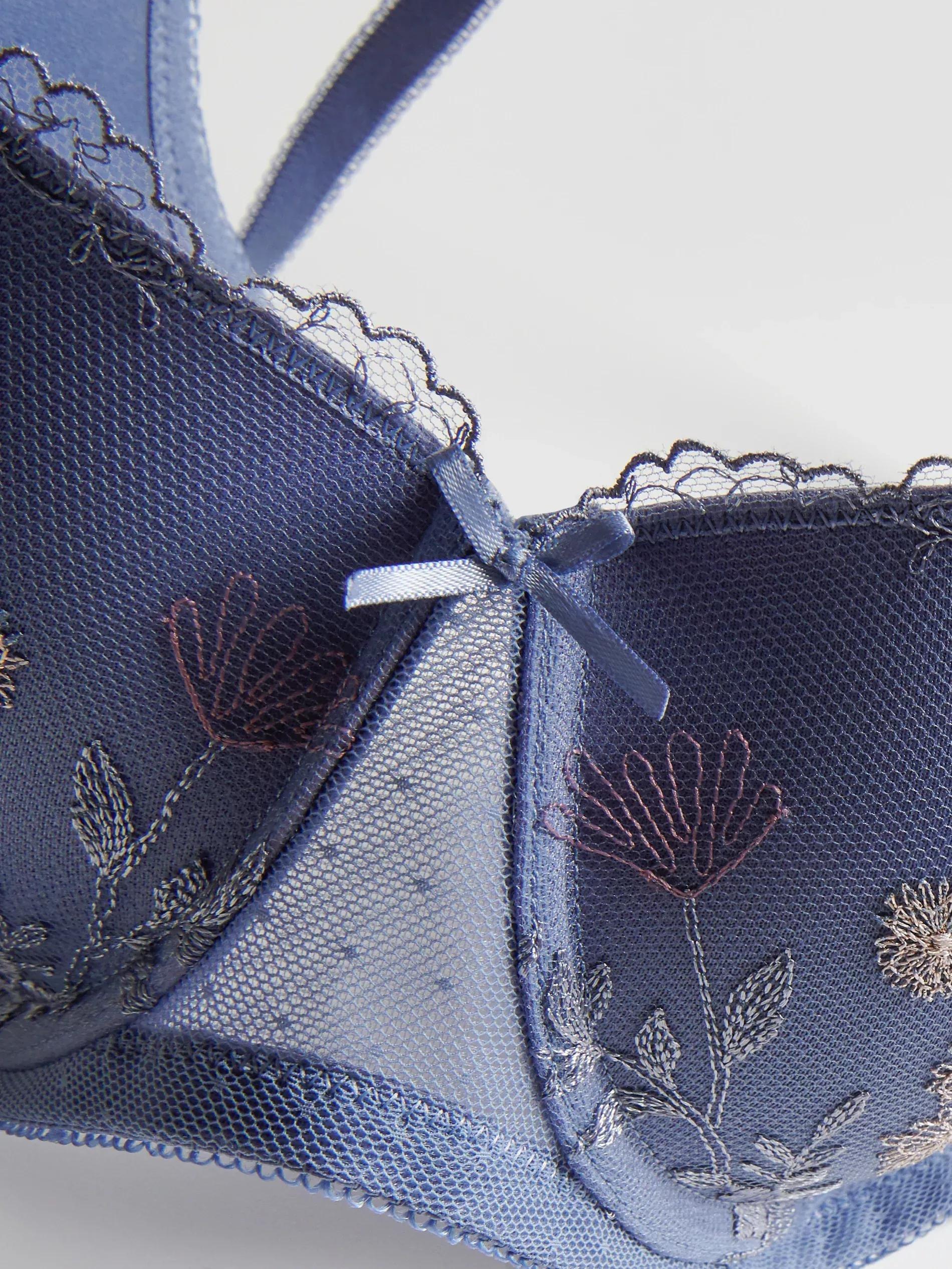 LAVENDER Push up brasserie with embroidery, Purple, large image number 4