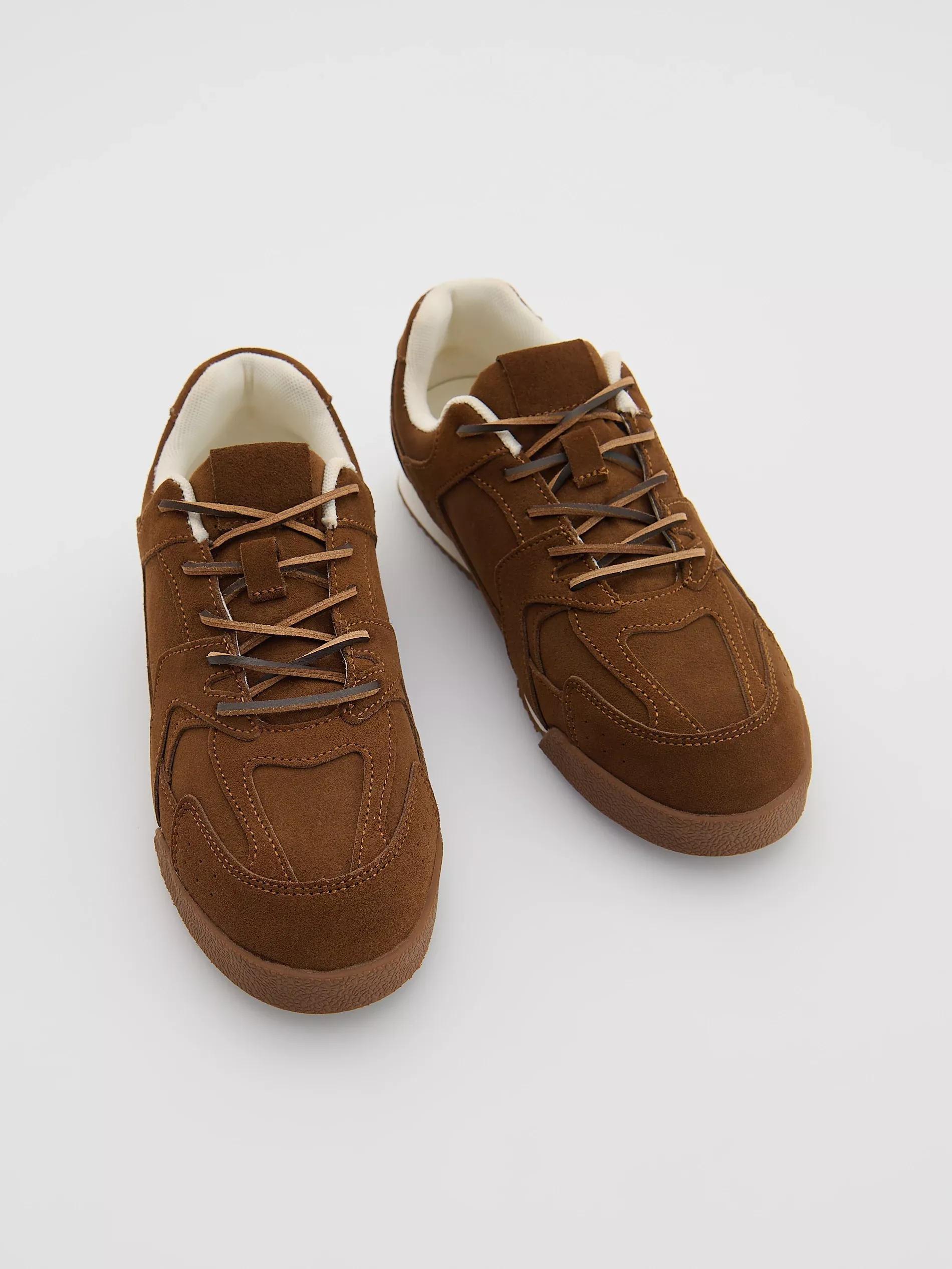 MAHOGANY Leather rich sneakers, Burgundy, medium