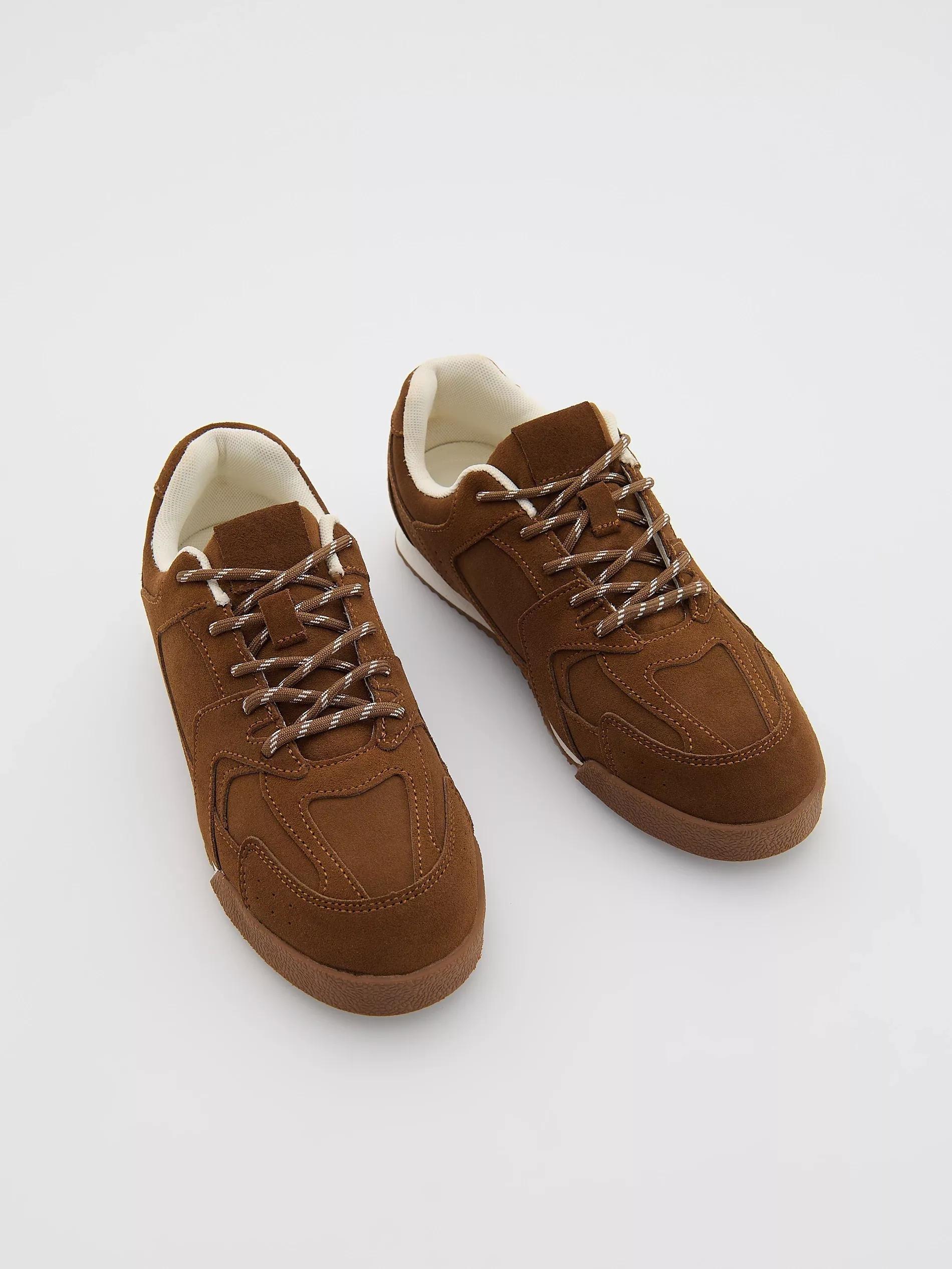 MAHOGANY Leather rich sneakers, Burgundy, medium