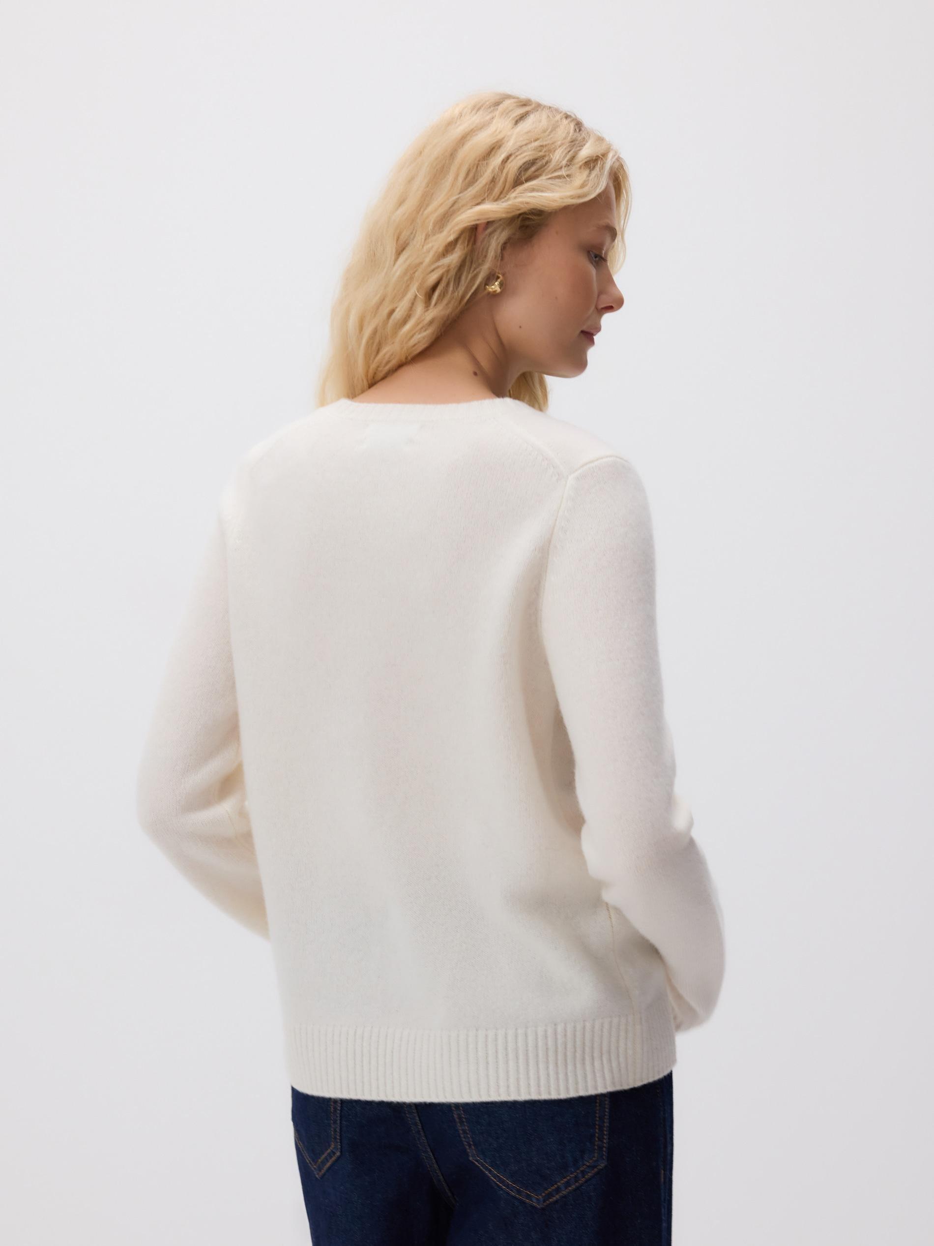 Beige Sweater, Ivory, large image number 3