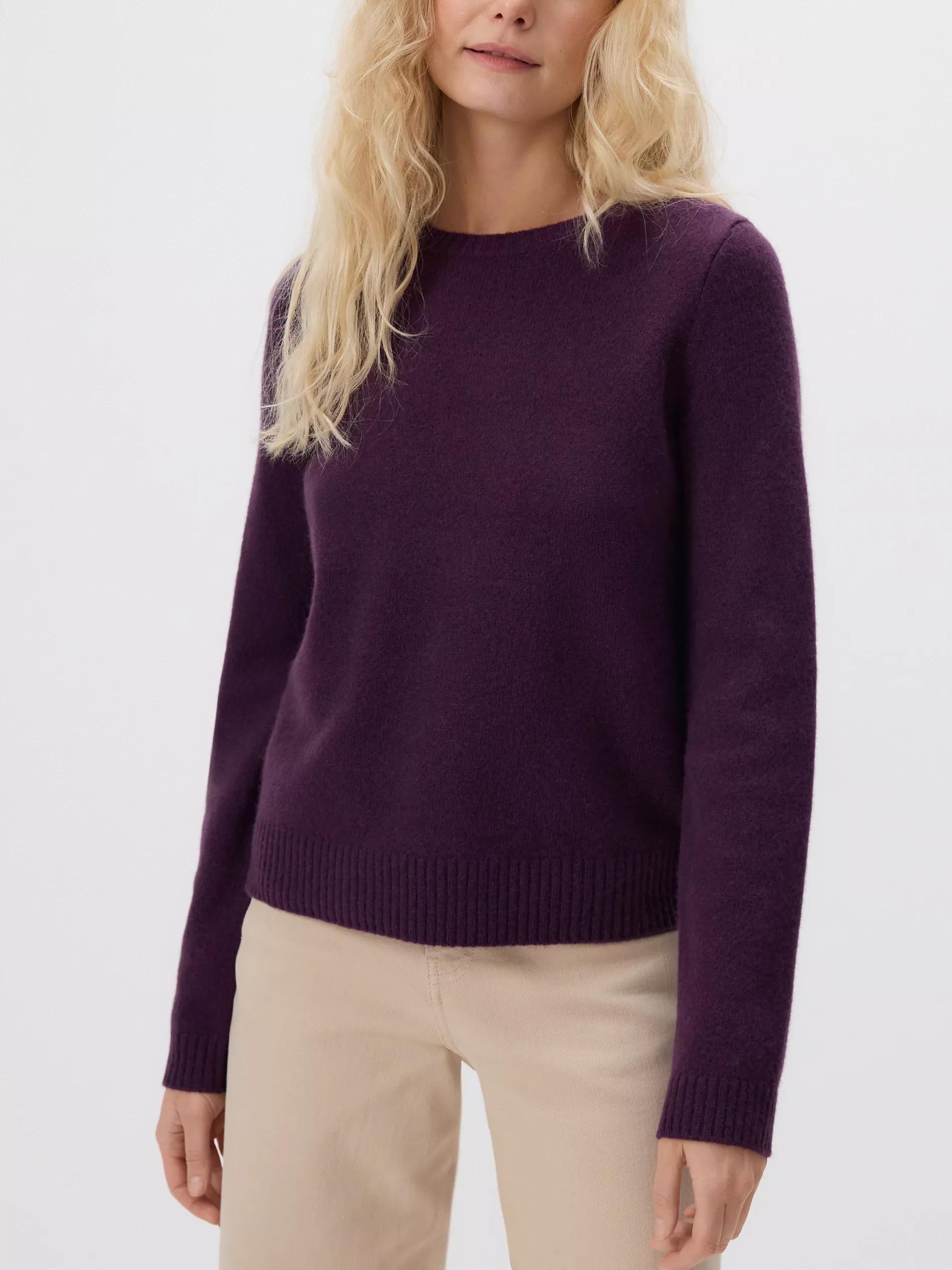 Purple Wool Jumper, Purple, medium