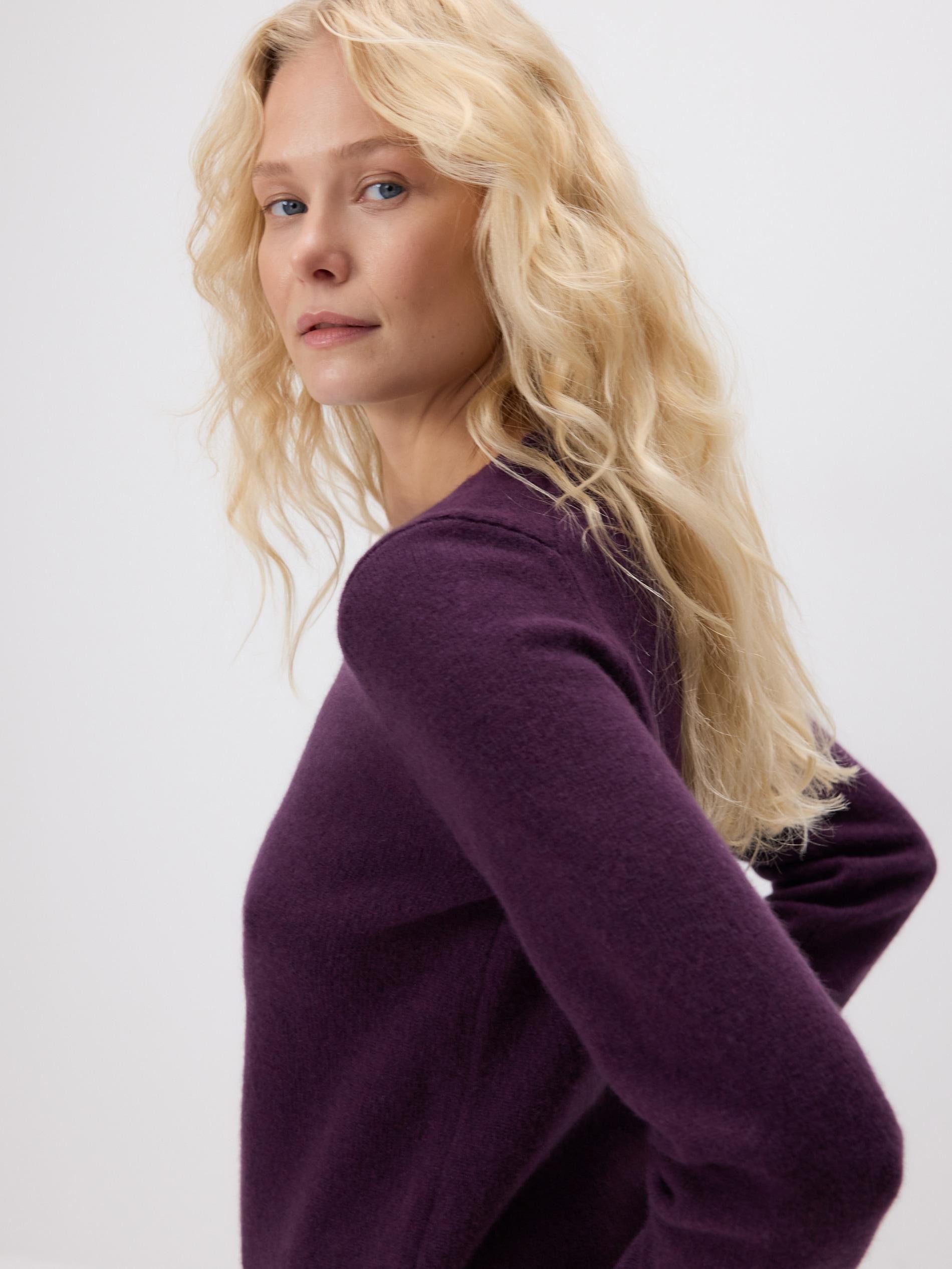 Purple Wool Jumper, Purple, medium