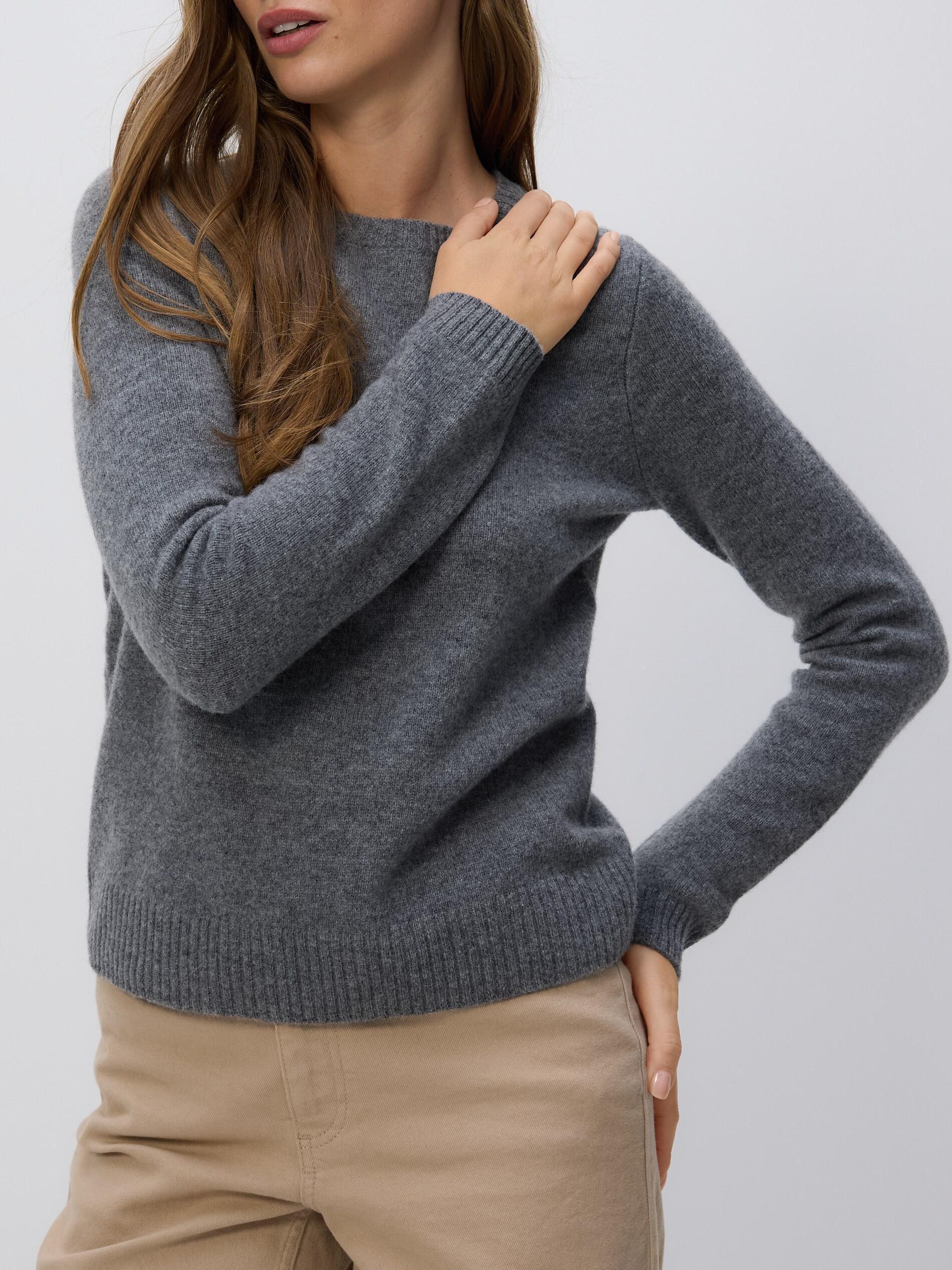 Grey Wool Jumper, Grey, large image number 0