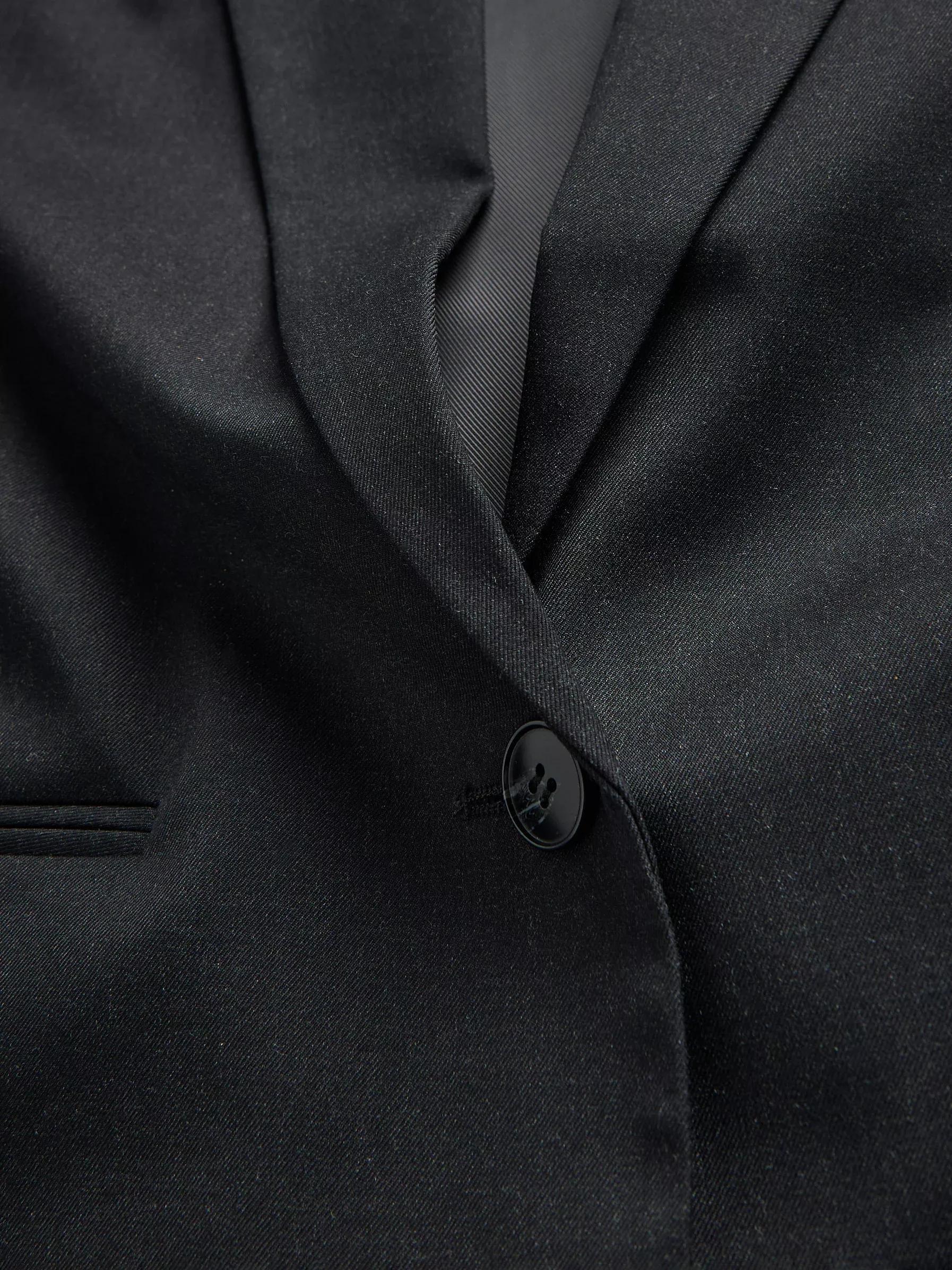 Black Viscose Blend Vest, Black, large image number 5