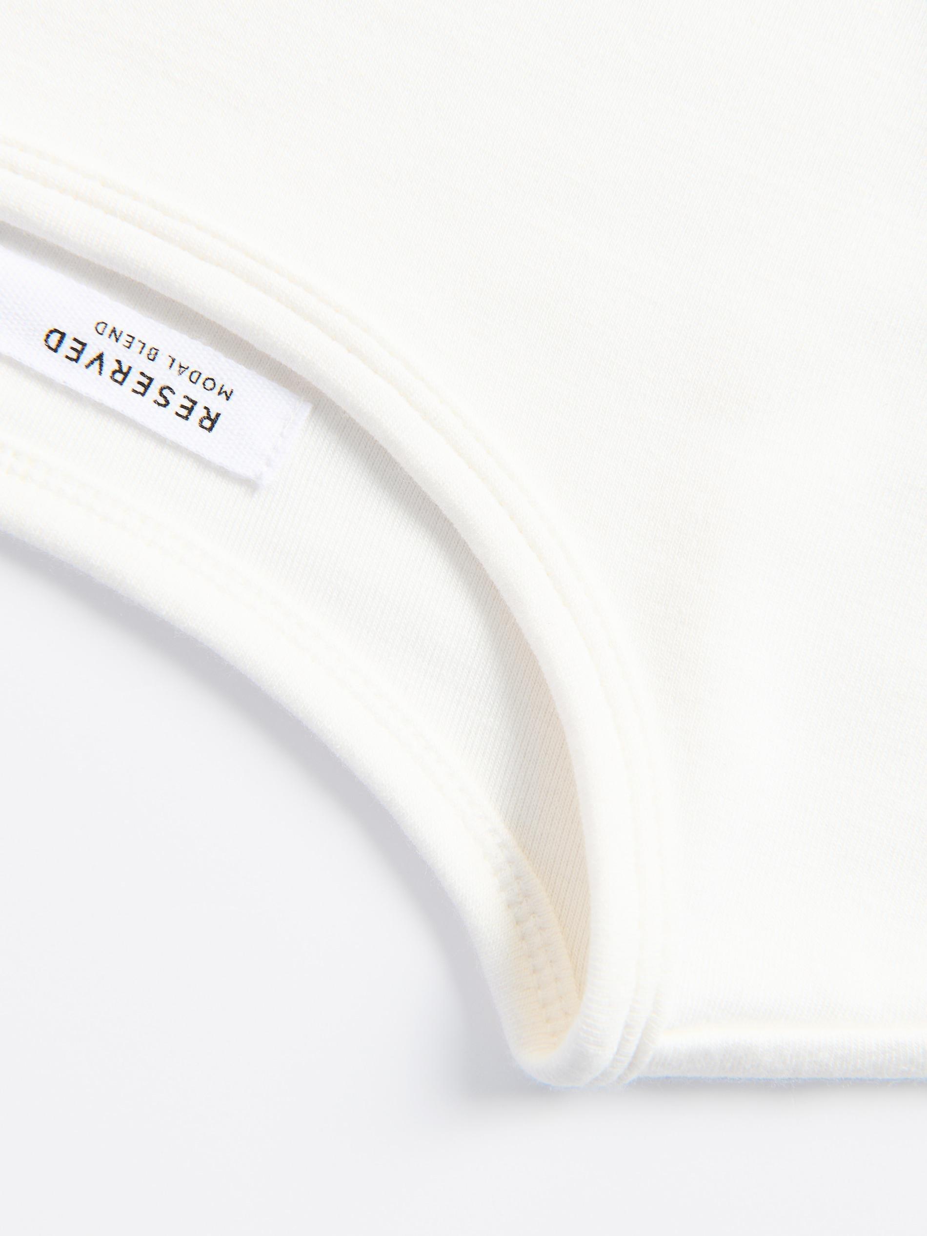 White Modal Blend T-Shirt, White, large image number 4
