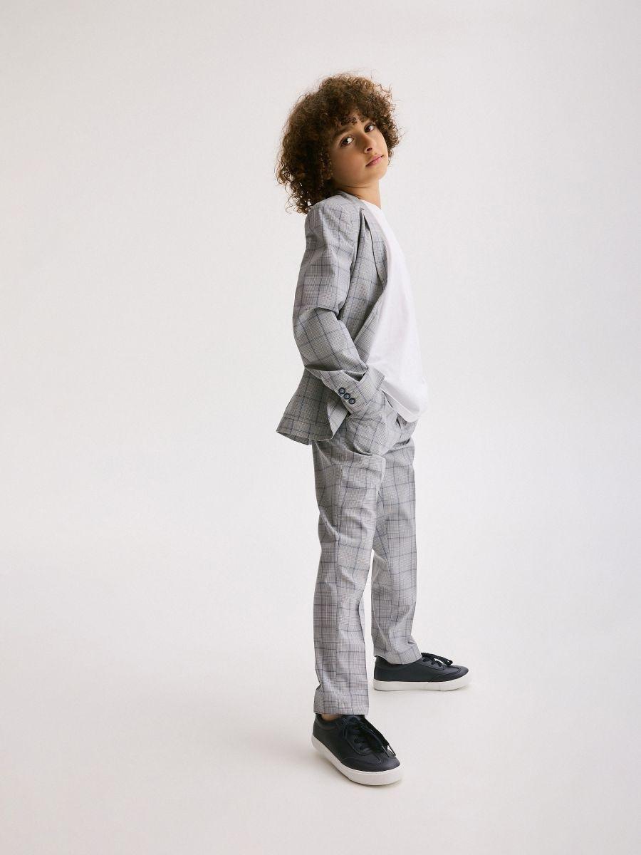Grey Elegant, Slim-Cut Trousers, , large image number 0