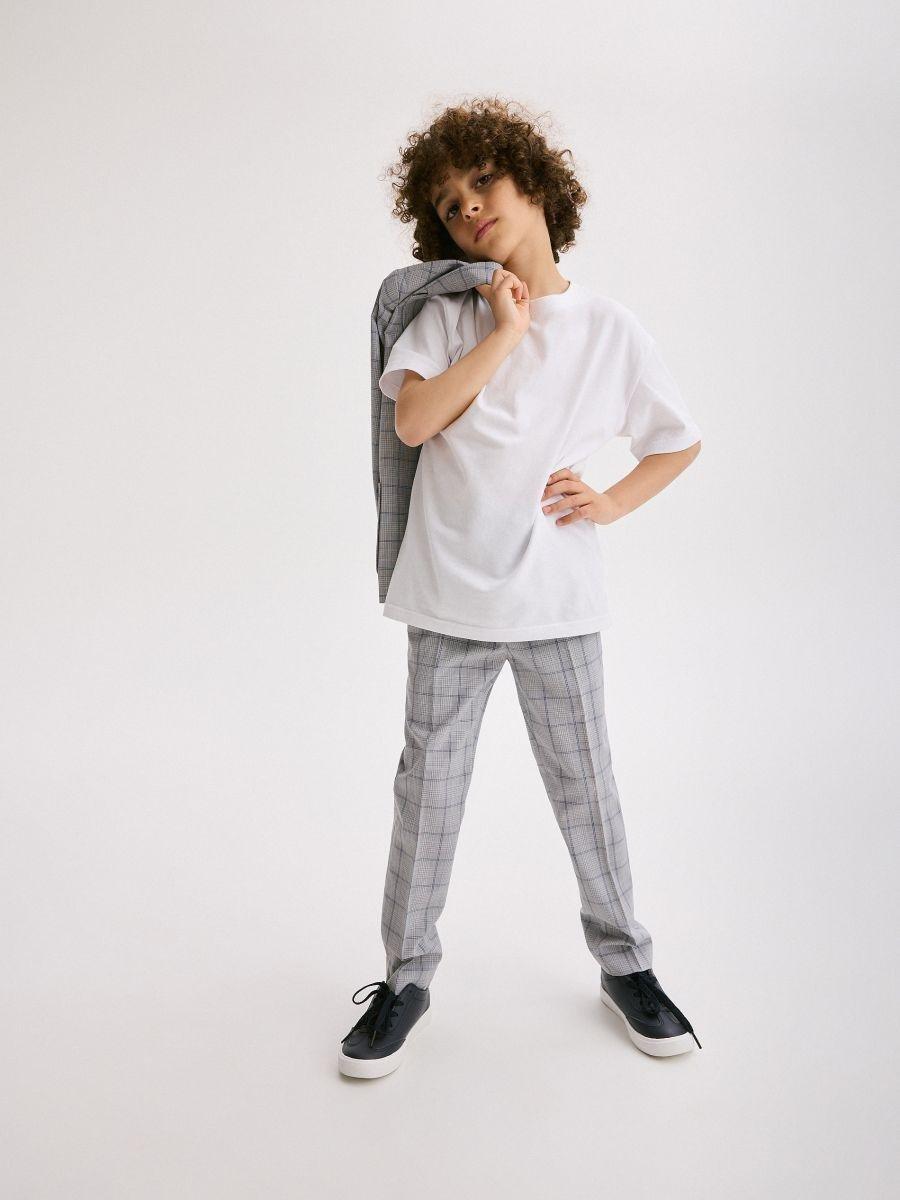 Grey Elegant, Slim-Cut Trousers, , large image number 1