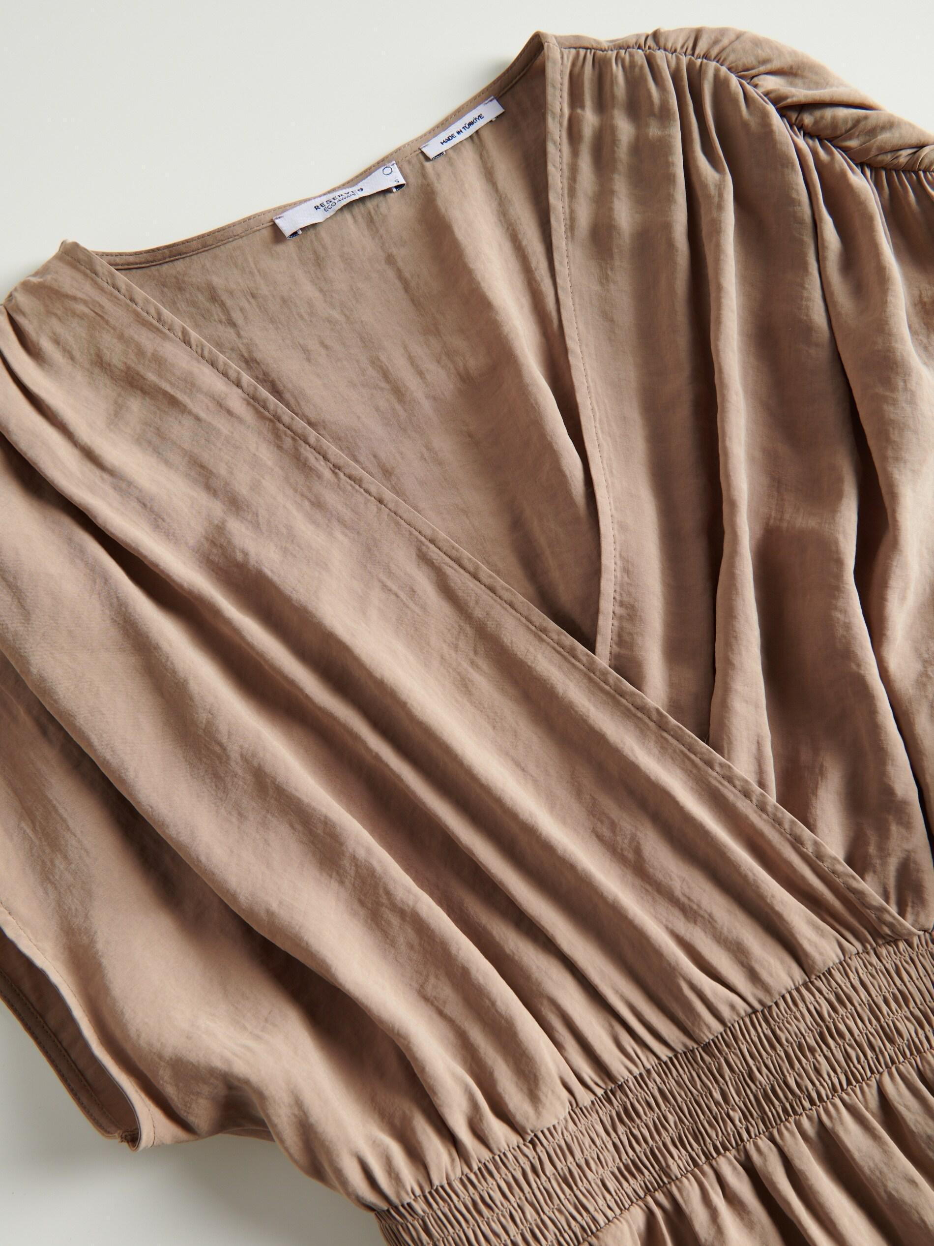 Beige Tencel Modal Rich Dress, , large image number 4