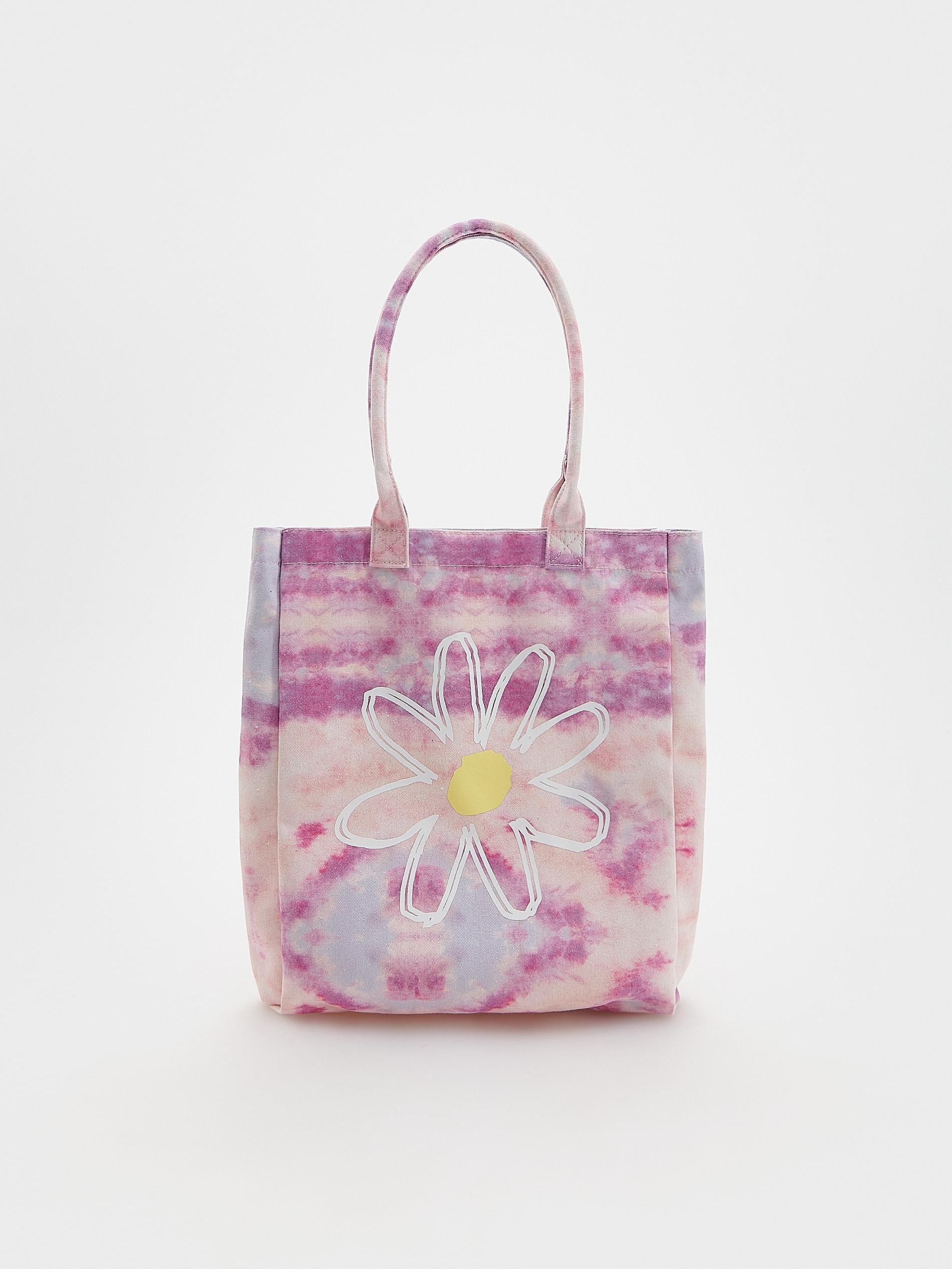 Pink Shopper In Batik Look, Kids Girls, Purple, large image number 1