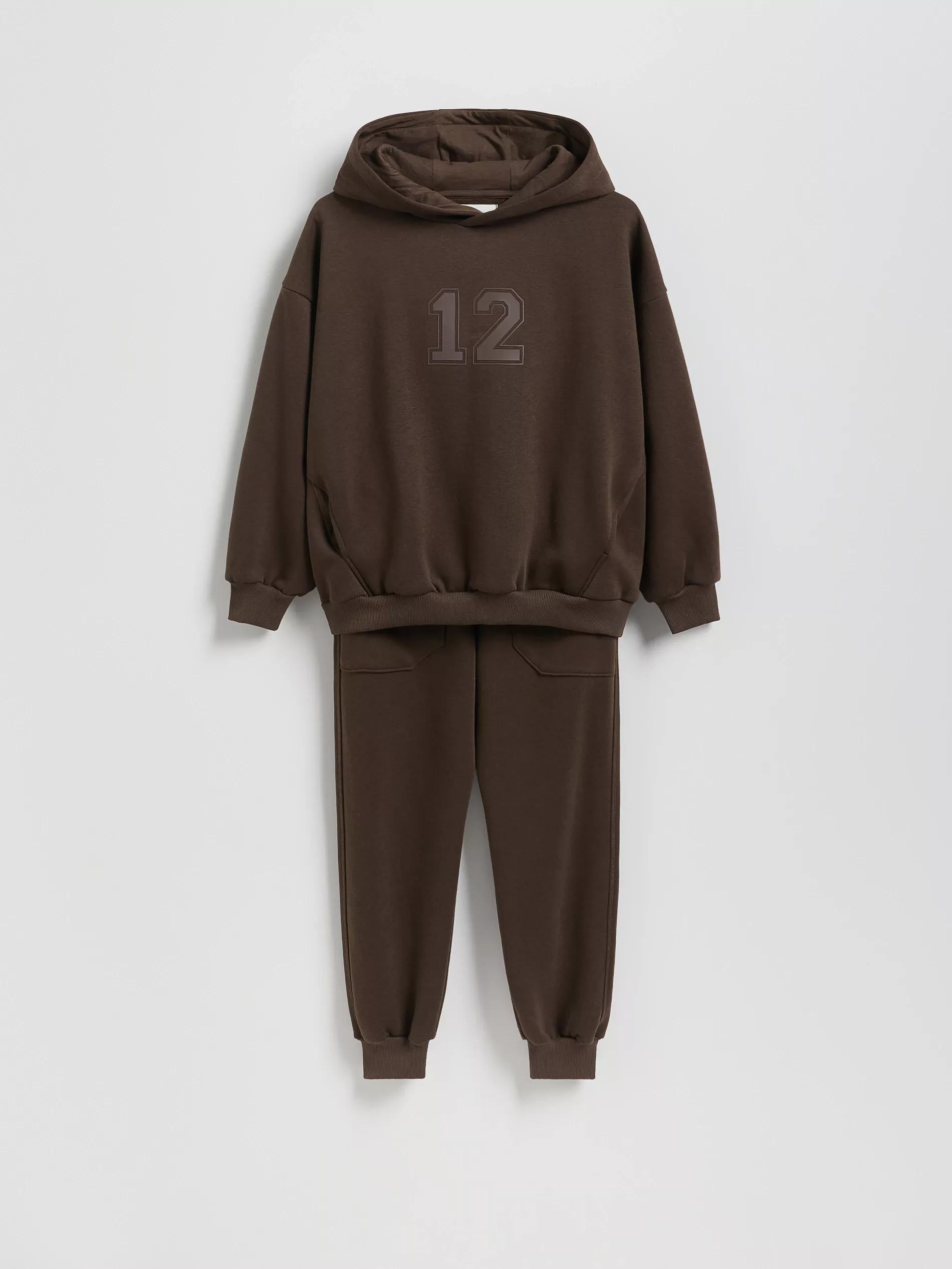 Brown Cotton Rich Jersey Set, Brown, large image number 0