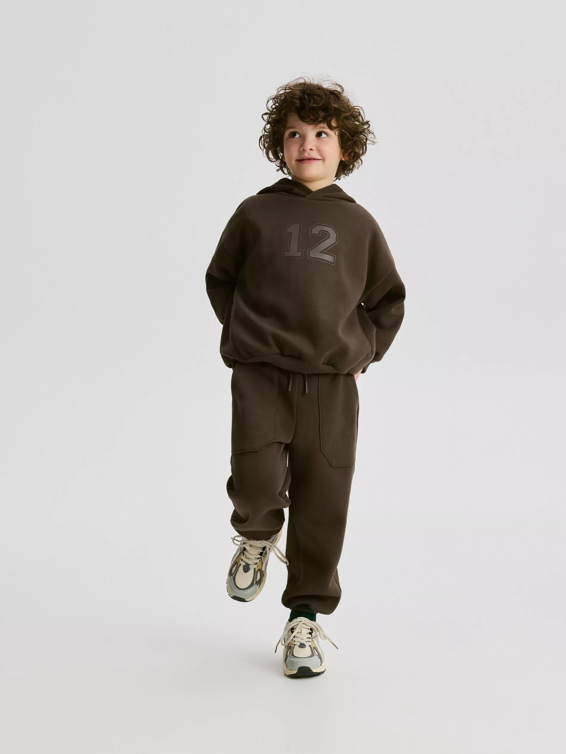 Brown Cotton Rich Jersey Set, Brown, large image number 5