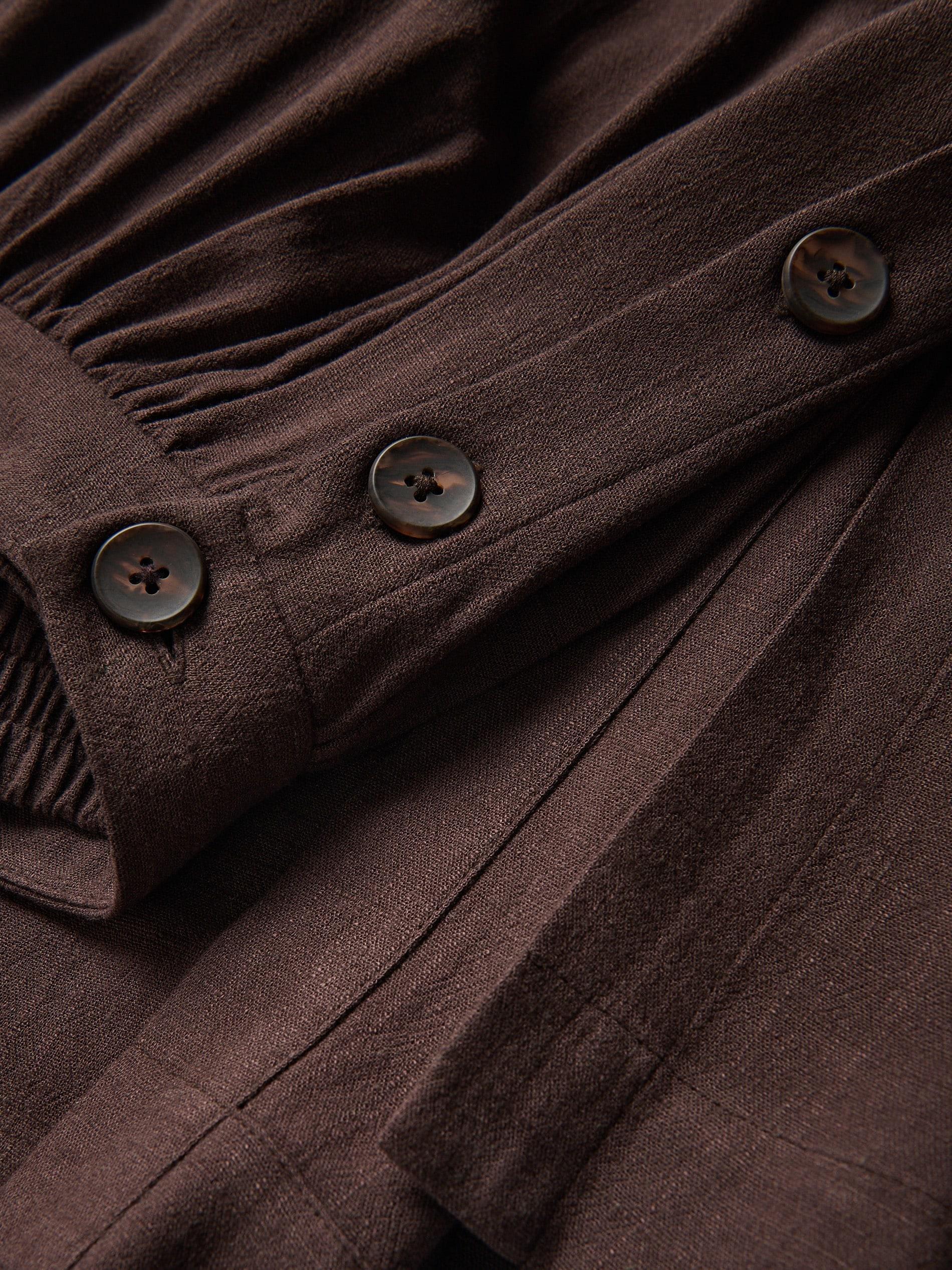 Brown Viscose Blend Skirt, Brown, large image number 1