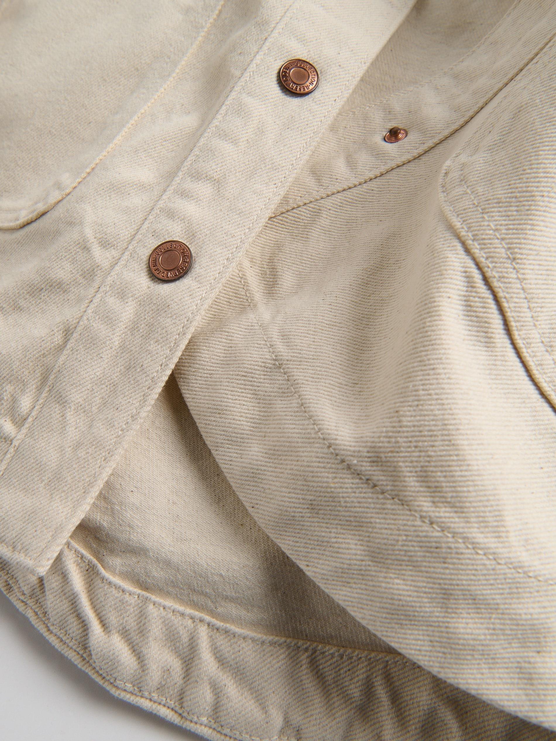 Beige Jeans Denim Jacket, Ivory, large image number 1