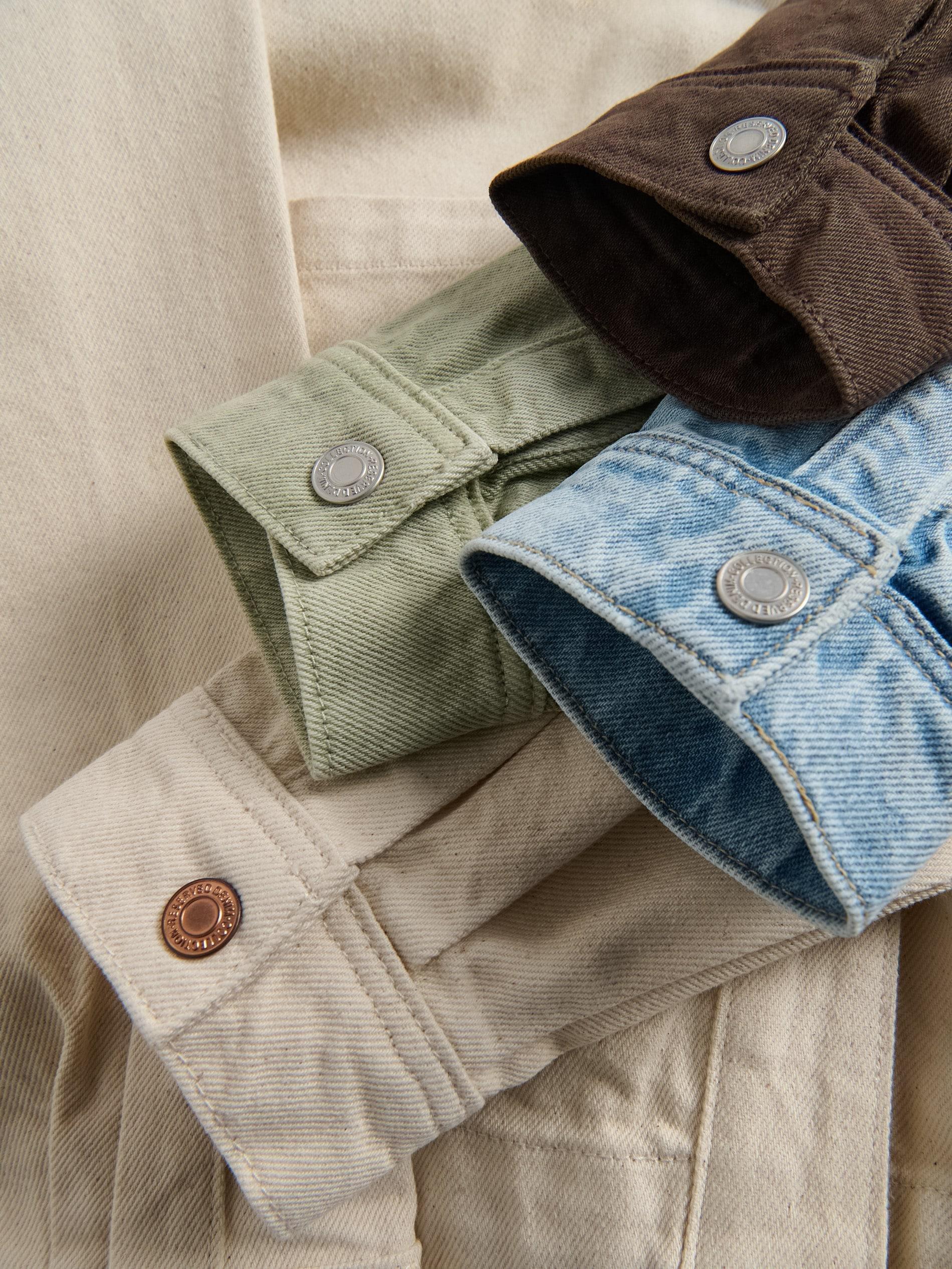 Beige Jeans Denim Jacket, Ivory, medium