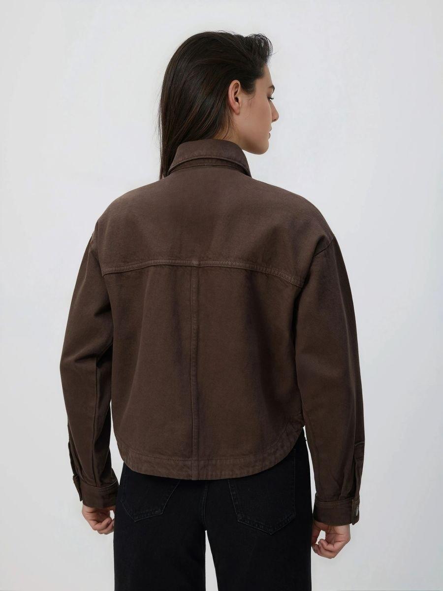 Brown Denim Jacket, 7401_89J, large image number 1