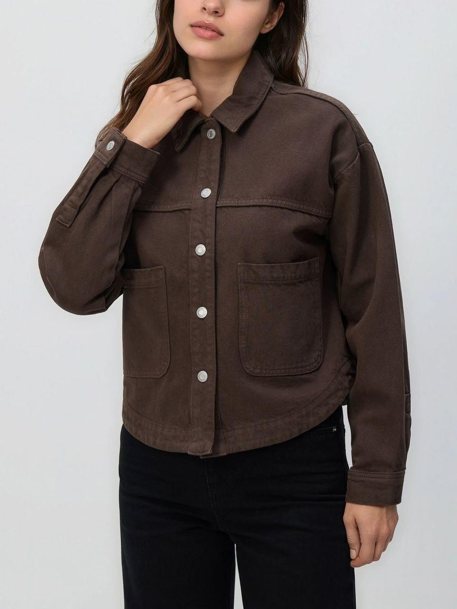 Brown Denim Jacket, 7401_89J, large image number 2