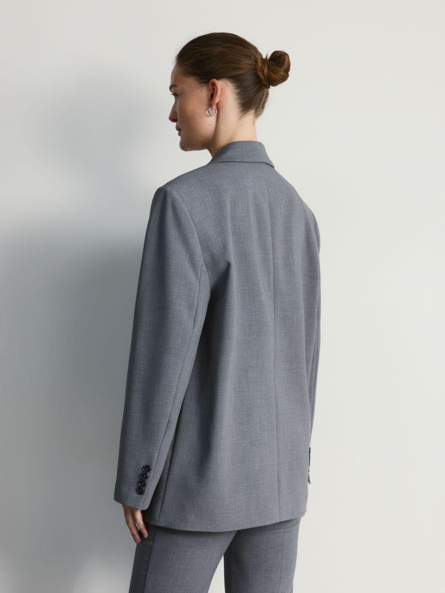 Grey Blazer with viscose blend, Grey, medium
