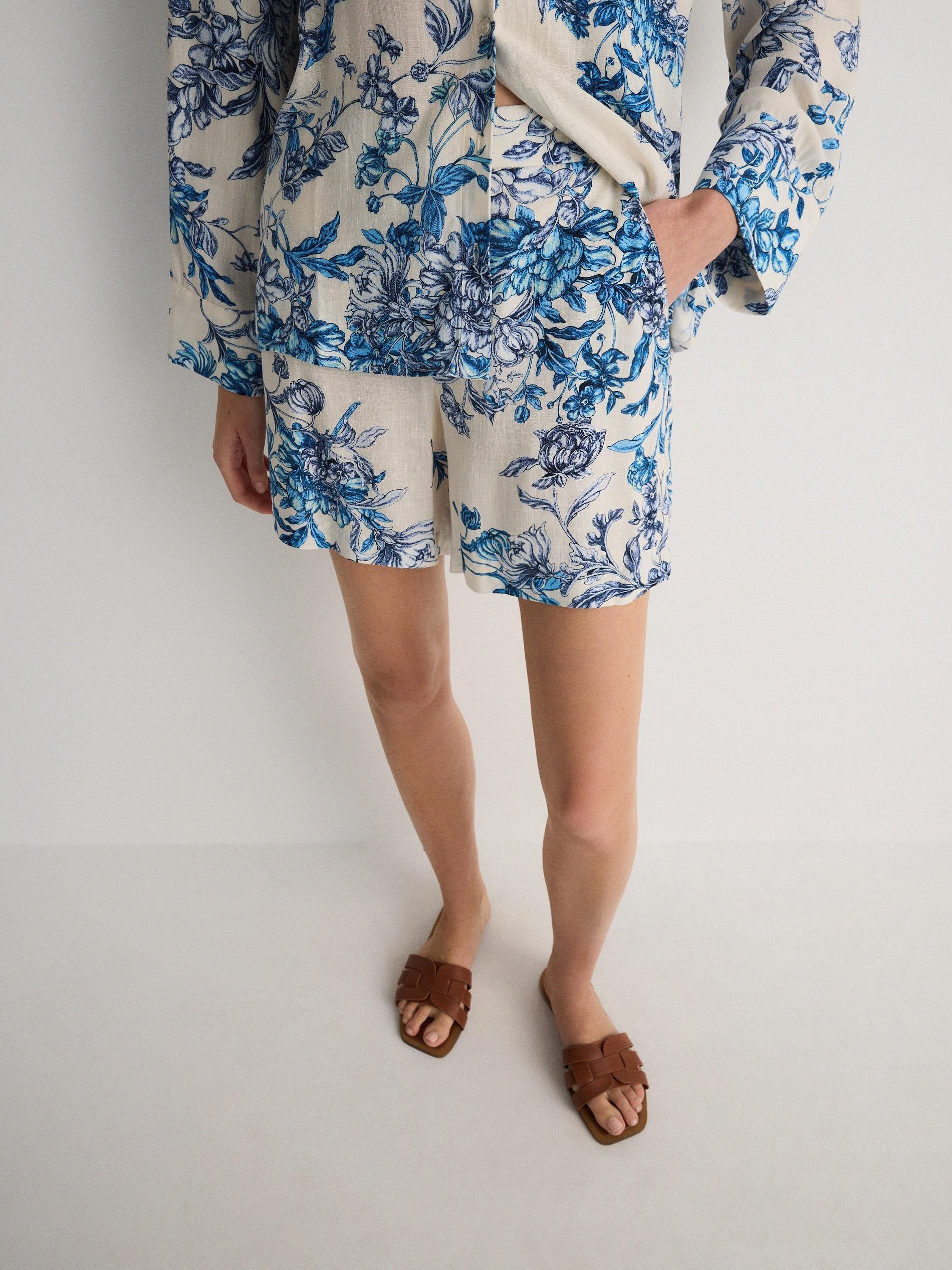 Multicolour Viscose Shorts, , large image number 3