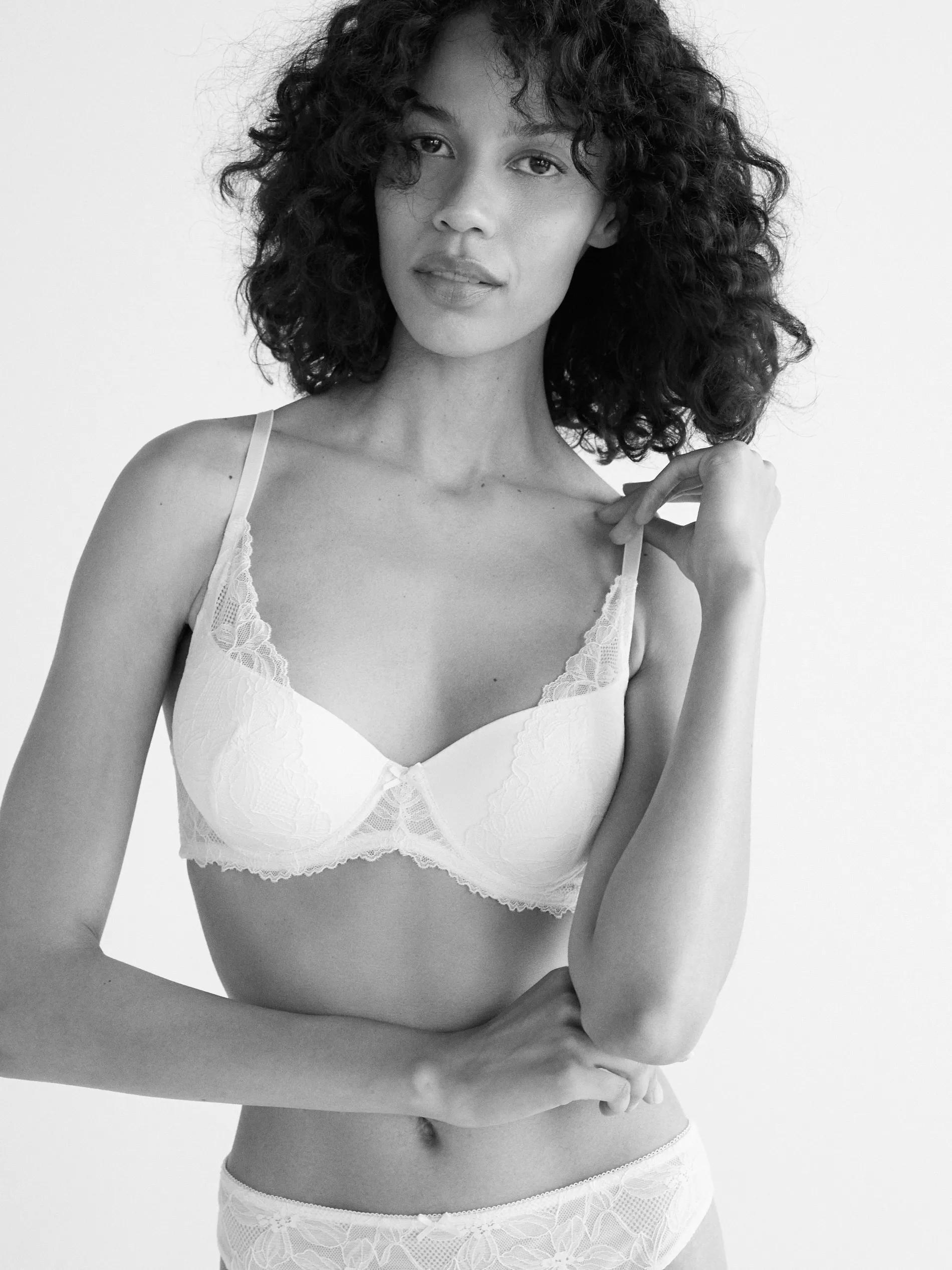 CREAM LADIES` BRASSIERE, Ivory, large image number 2